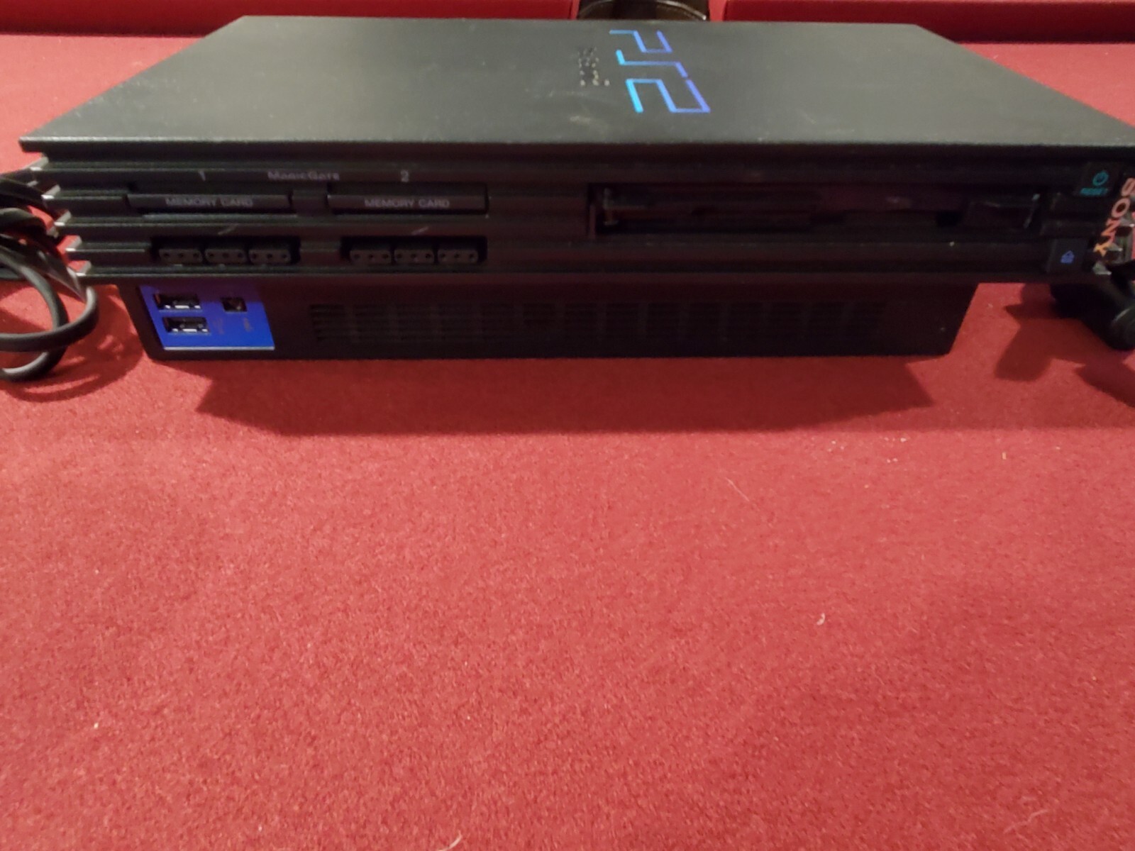 Play station 2 PS2 Fat Console Bundle 2 Controllers and wires.  1 game. TESTED