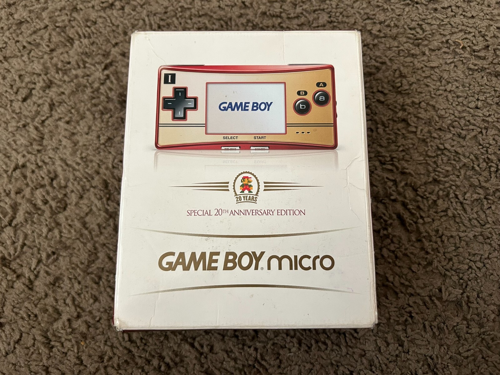 Nintendo Game Boy Micro 20th Anniversary Edition Handheld System in Box + Games