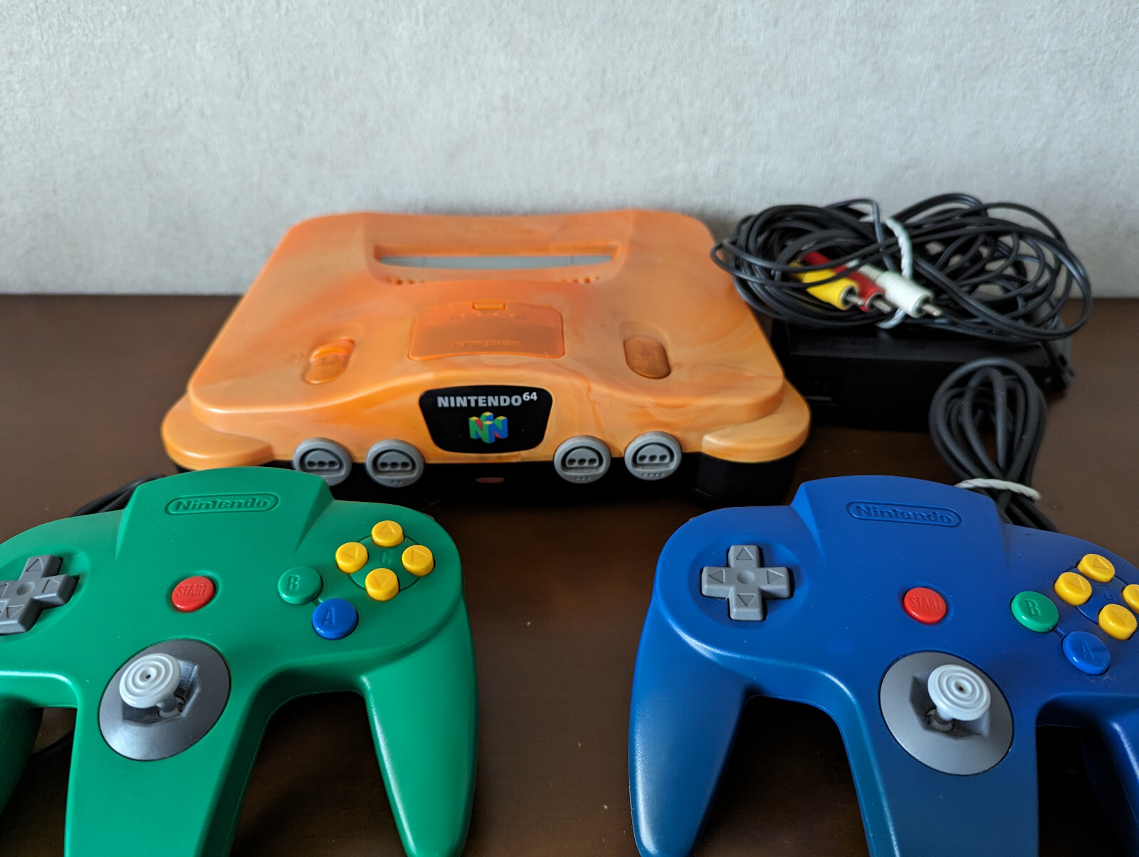 Nintendo 64 Daiei Hawks Orange and Black N64 Japan Limited Game Console Set