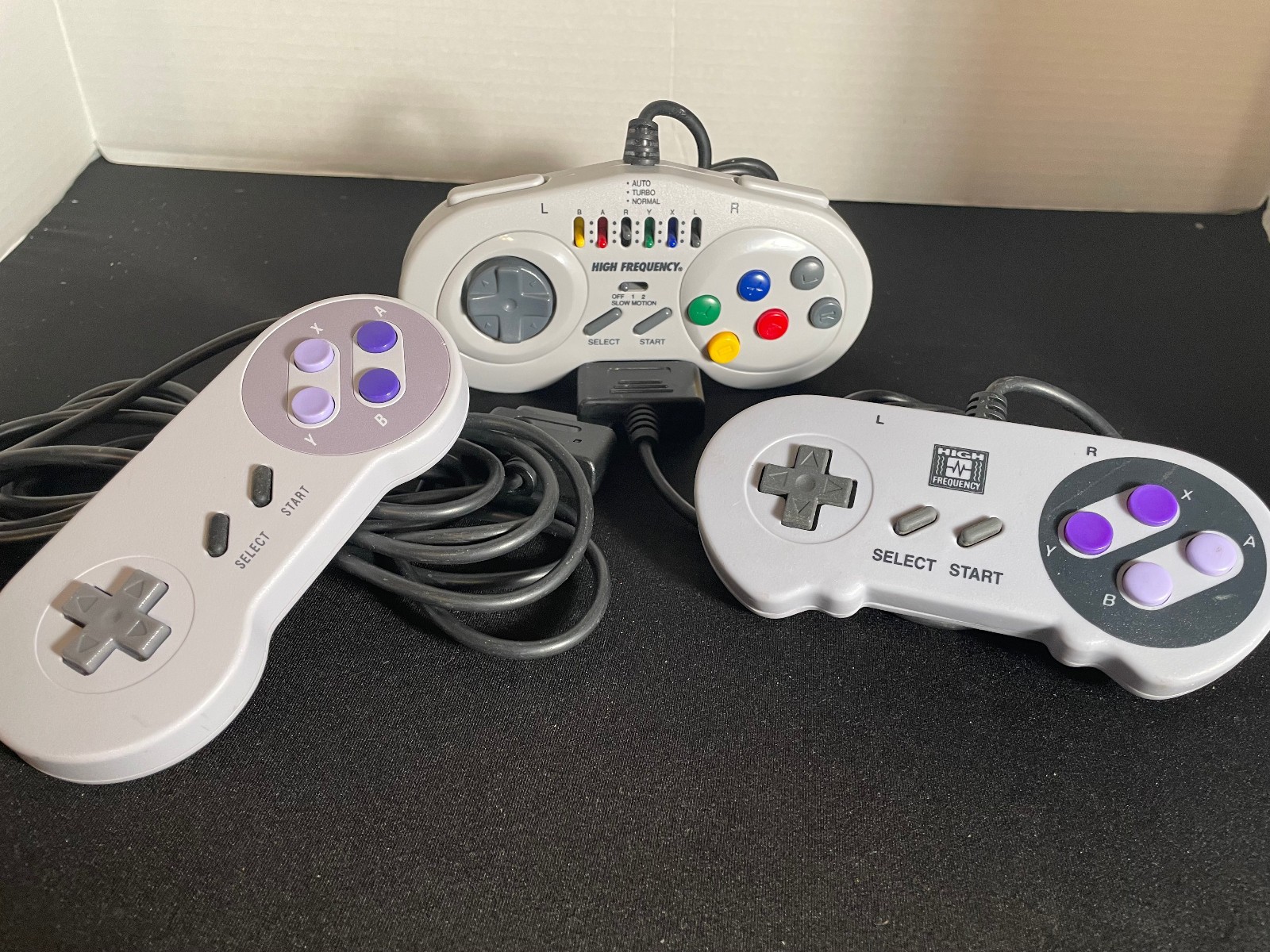 Super Nintendo Entertainment System Mixed Lot of 3 Aftermarket Wired Controllers