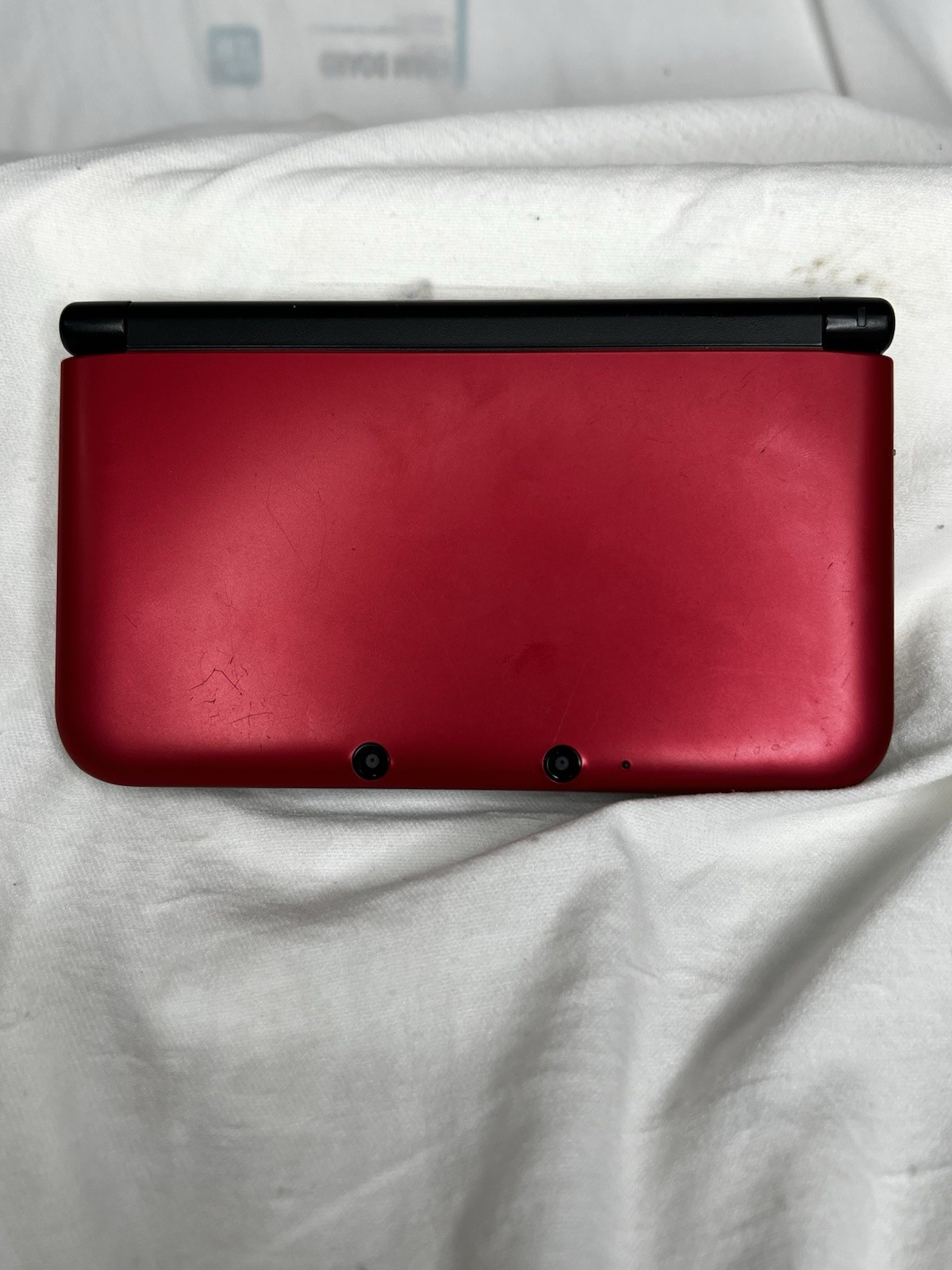 Nintendo 3DS XL Red & Black Console 4GB Memory Card/Stylus, Charger- TESTED