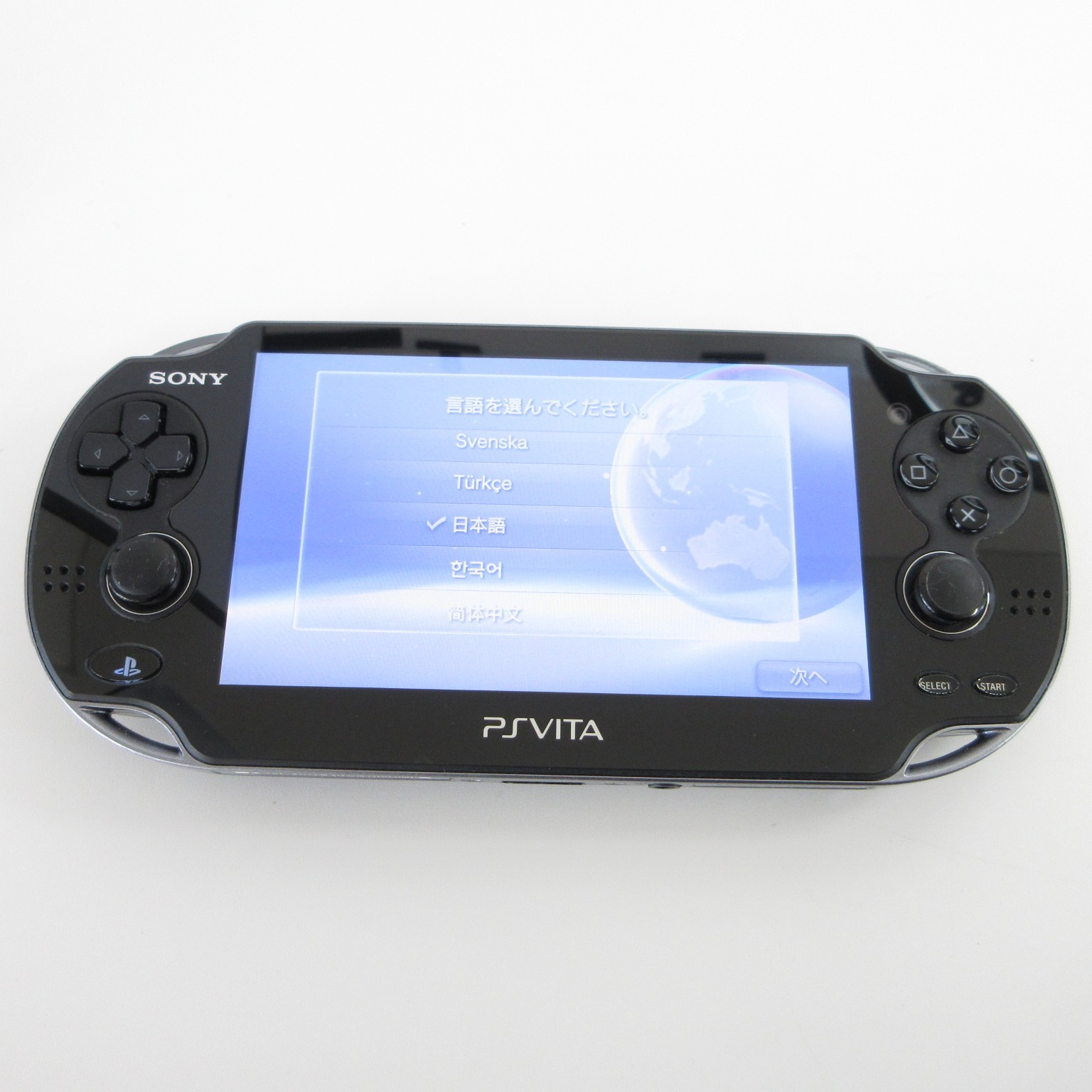 【Excellent】Sony PS Vita PCH-1000 Crystal Black Wi-Fi Model Console only #RET0331