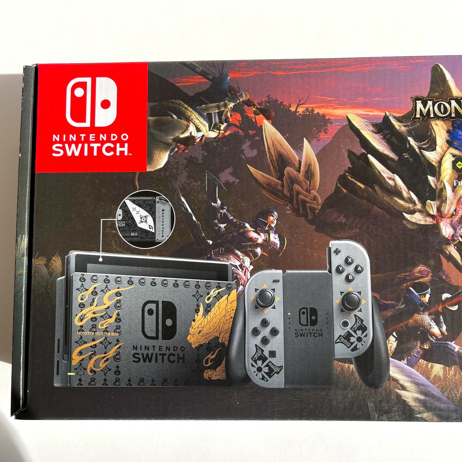 Nintendo Switch Monster Hunter Rise Deluxe Edition Gaming Console New Never Open