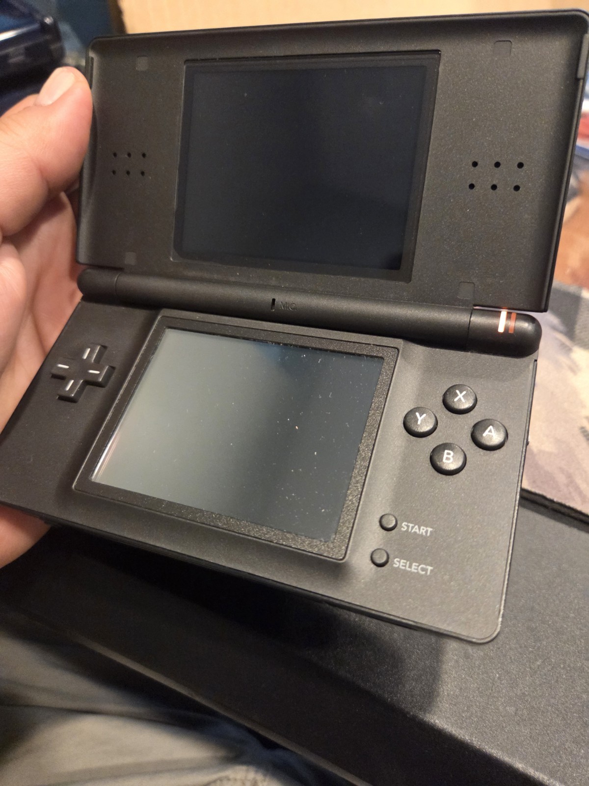 Nintendo DS Lite USG-001 (JPN) Black Handheld Console w/ Stylus Pixel Damage