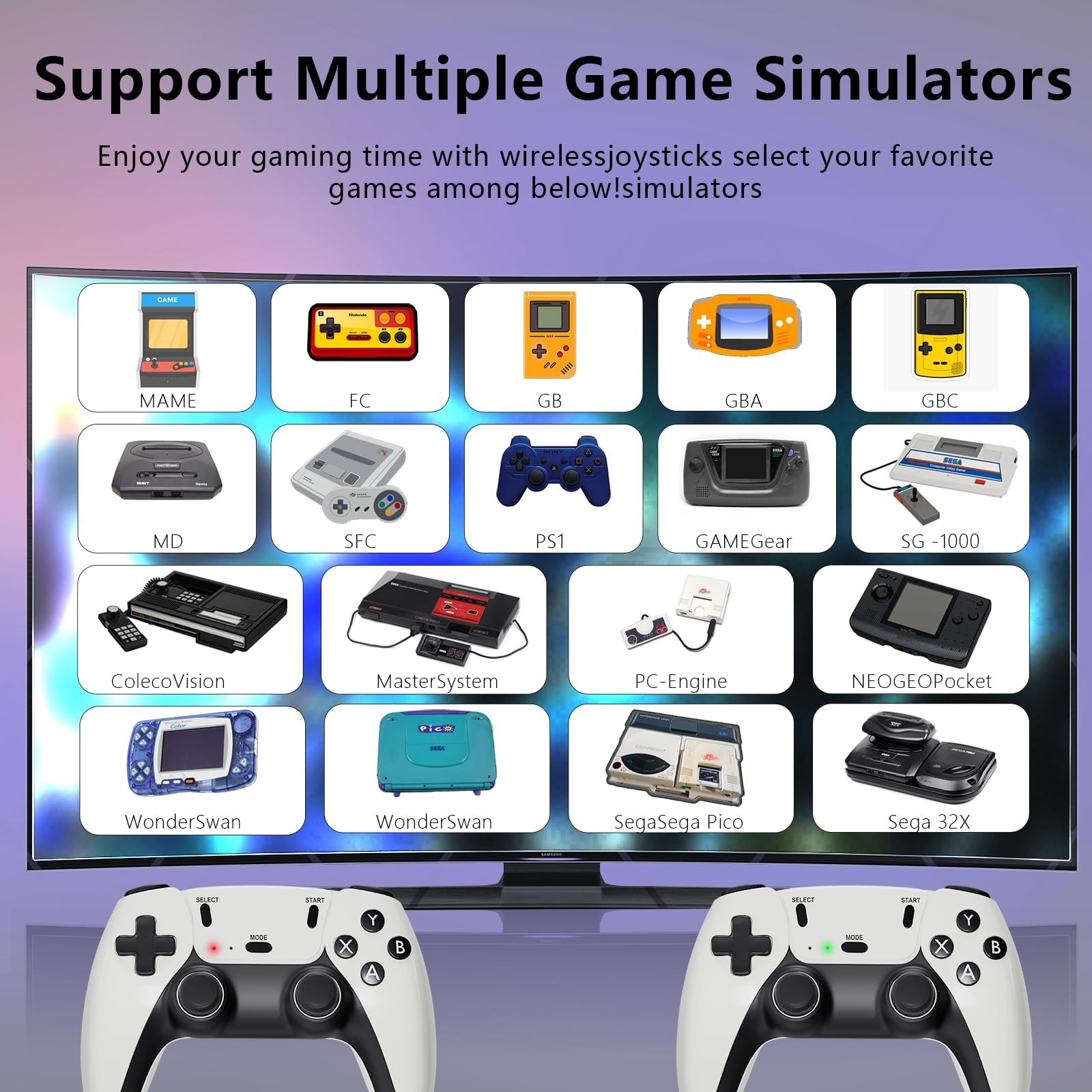 2026 Upgraded Wireless Retro Gaming Console Stick 4K HDMI, Retro Video Game C…