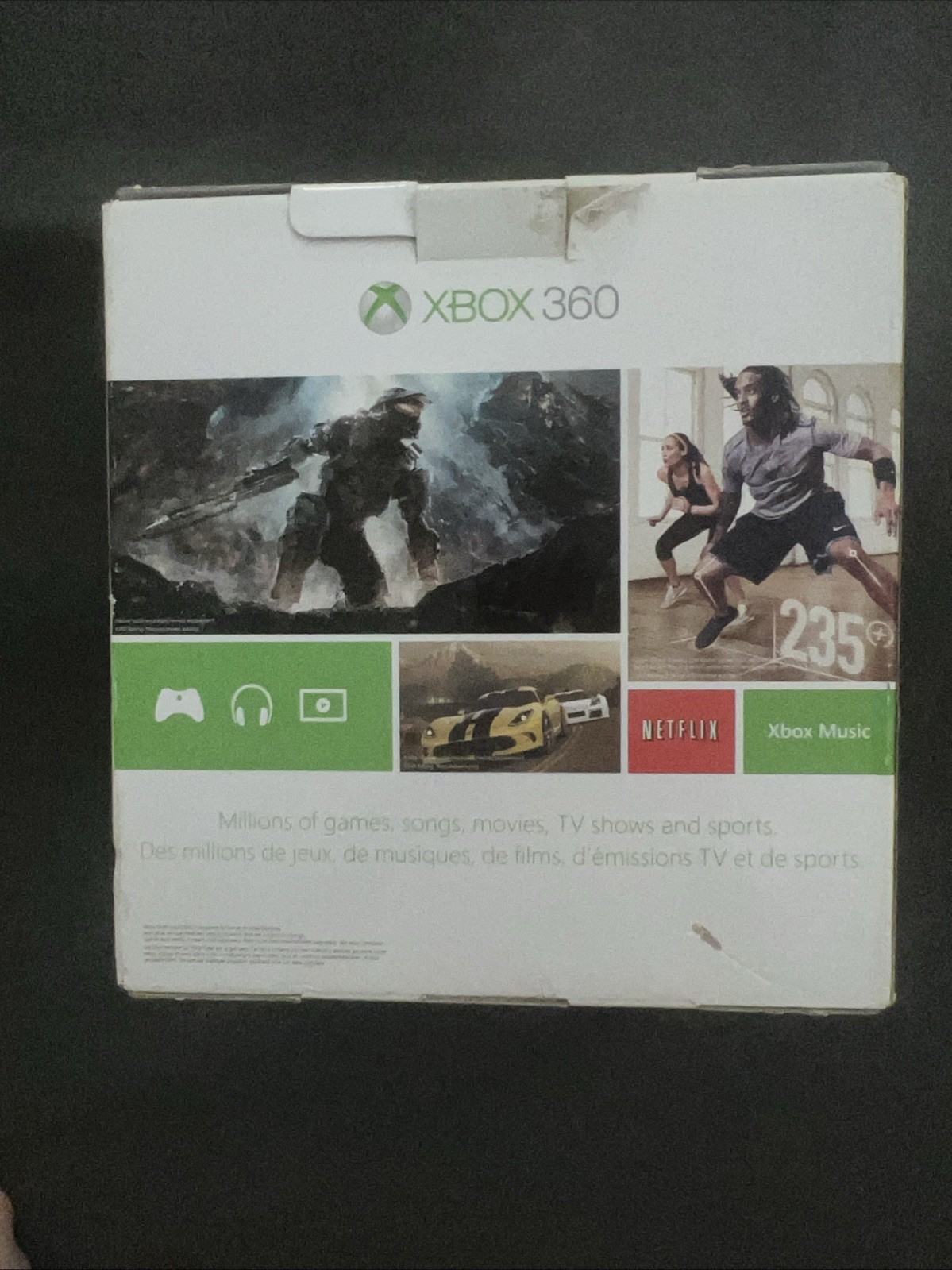 Microsoft Xbox 360 4GB/GoConsole – Black With Controller & Cables – BOX INCLUDED