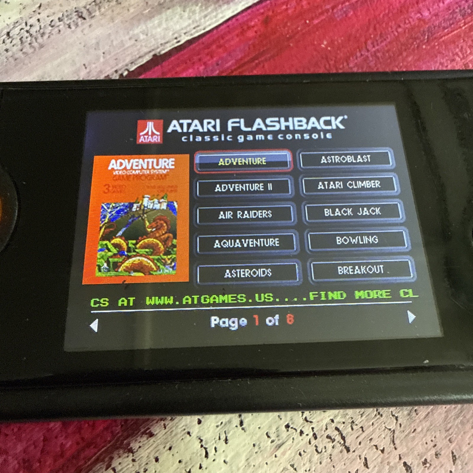 Atari Flashback Portable Handheld Game w/ 70 Preloaded Games Working –