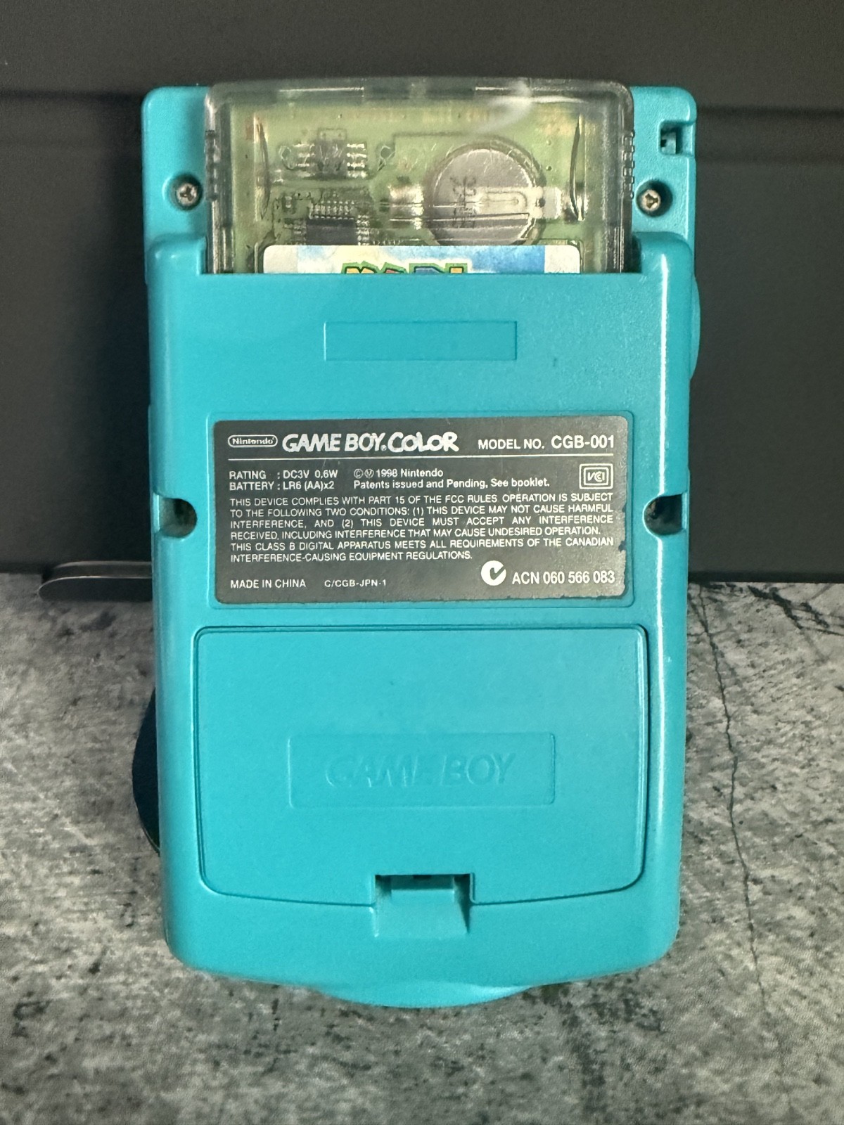 Nintendo GameBoy Color Handheld – Teal CGB-001 Tested Working Comes W/Mario Golf