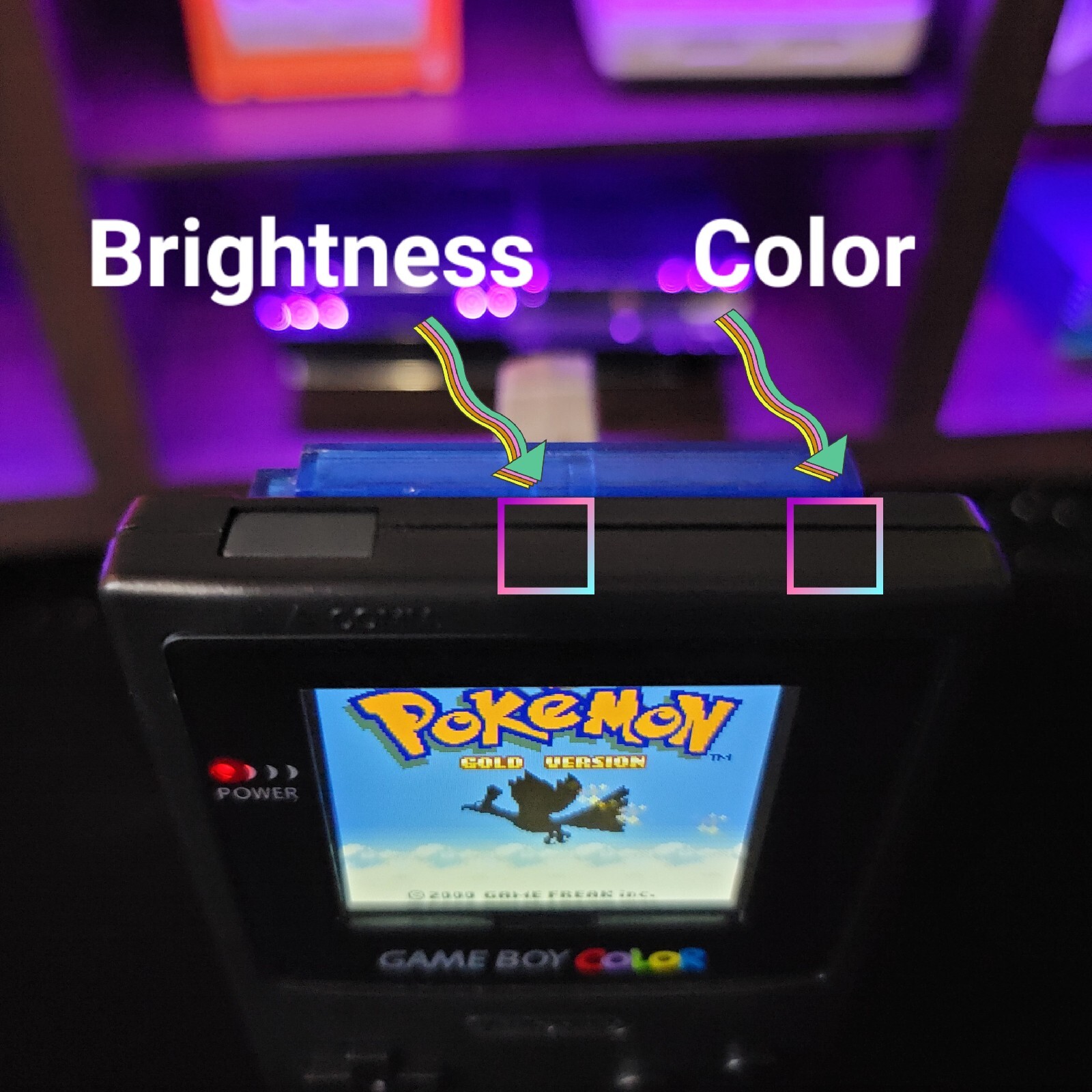 Black Gameboy Color IPS Console Backlit LCD Screen GBC Game Boy
