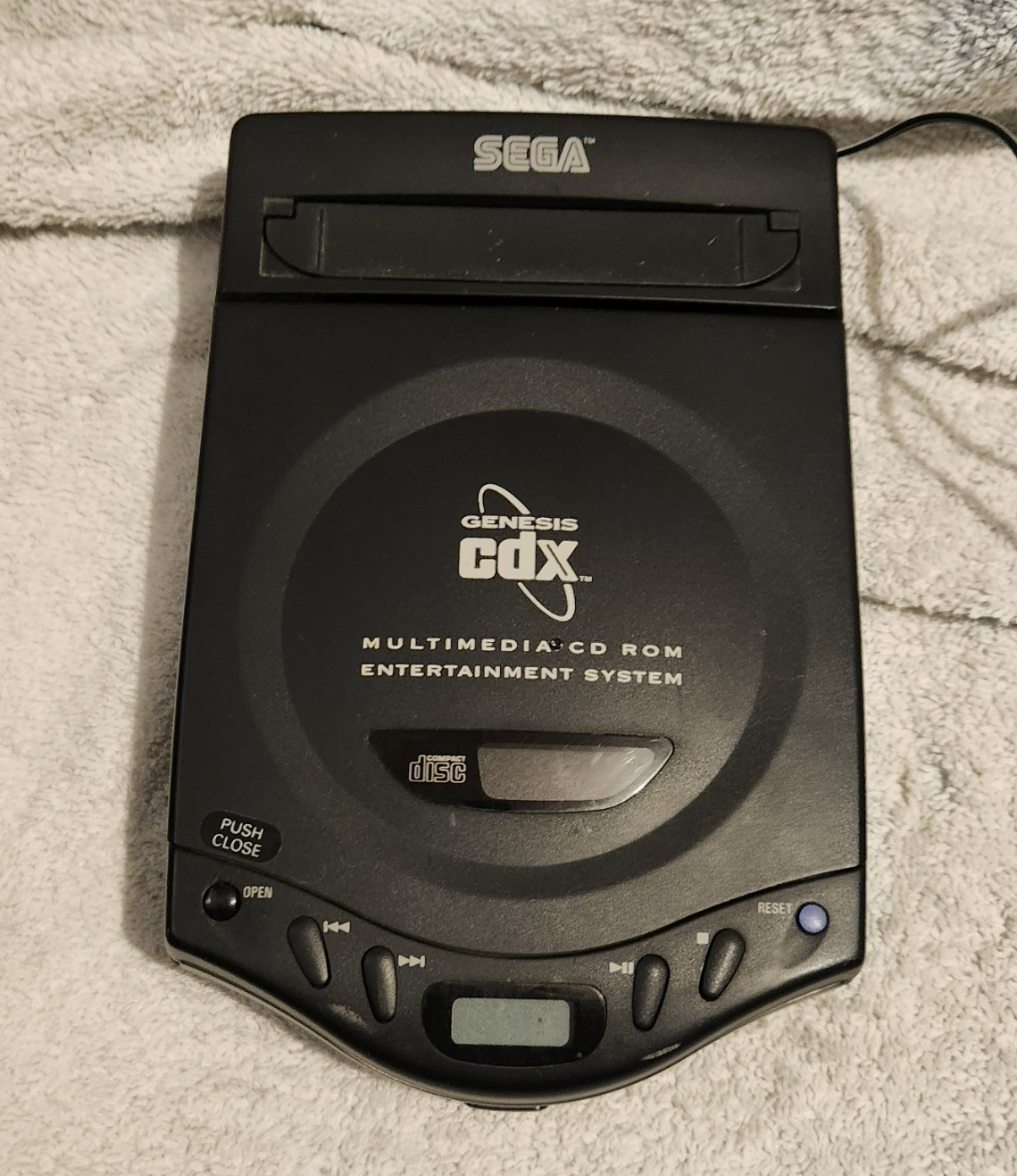 Sega Genesis CDX Black Console Mk-4121 Device, 2 Controllers, Untested