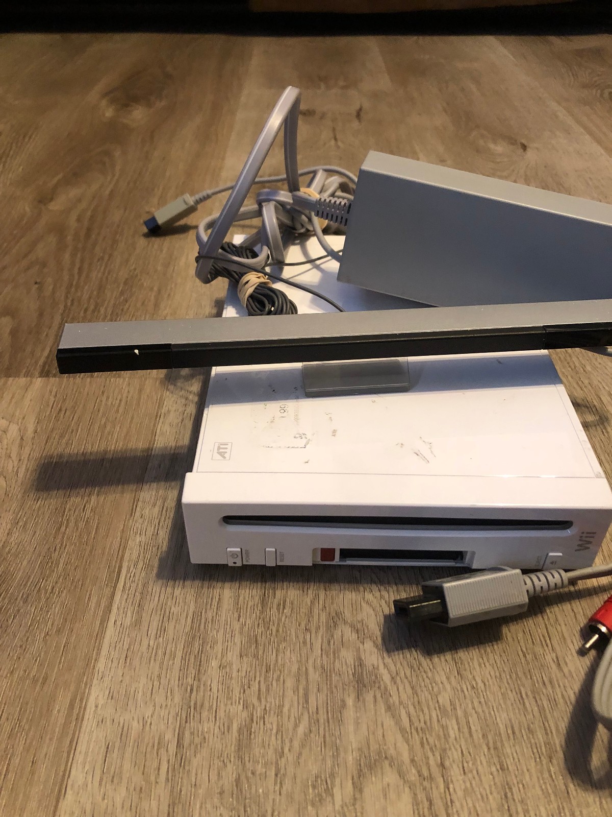 Nintendo Wii Console W/ Cords Gamecube Compatible RVL-001 (NO SIDE/FRONT DOORS)