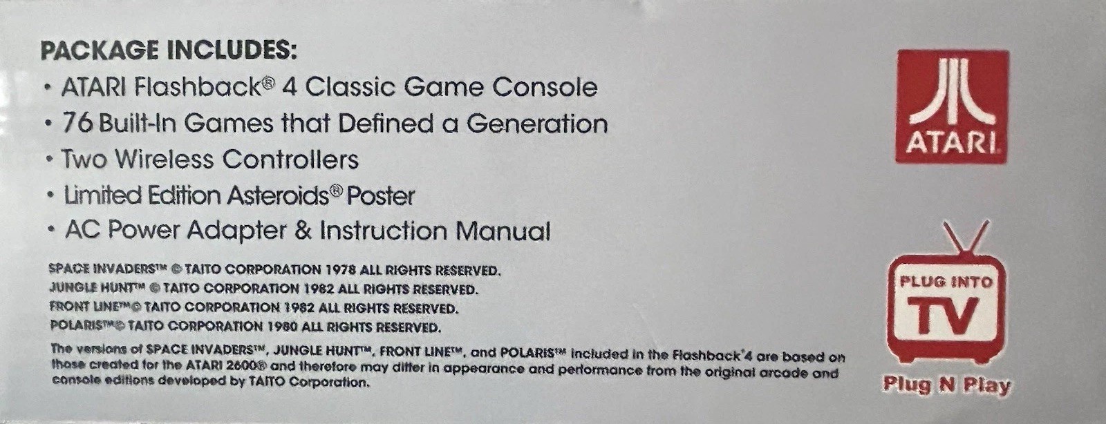 Atari 40th Anniversary Flashback 4 Classic 76 Built-in Games Console Sp. Ed.