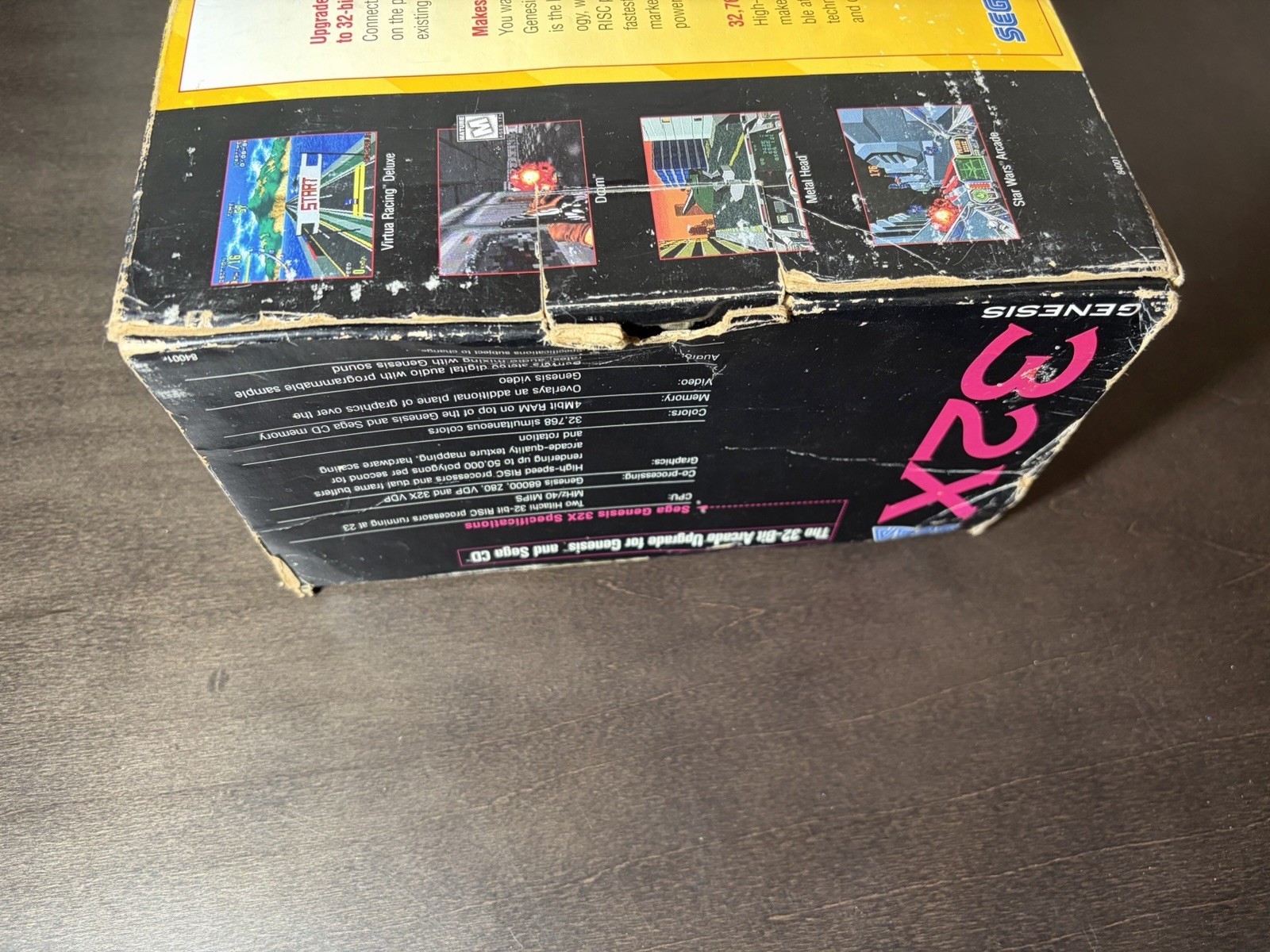 Sega Genesis 32X Game Console System Black Complete In Box