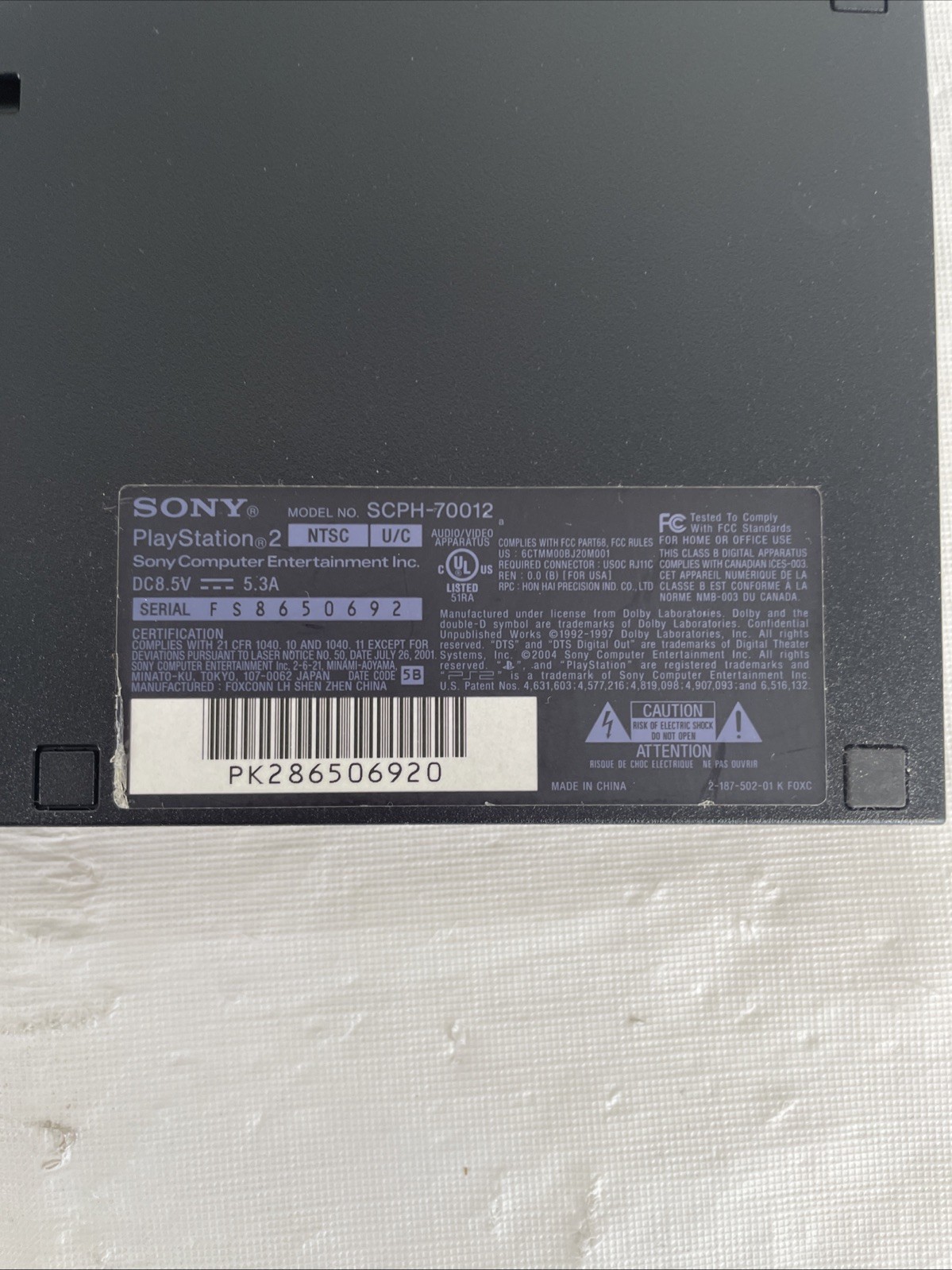 PlayStation 2 Slim SCPH-70012 CONSOLE | POWER & AV CABLE INCLUDED | TESTED WORKS
