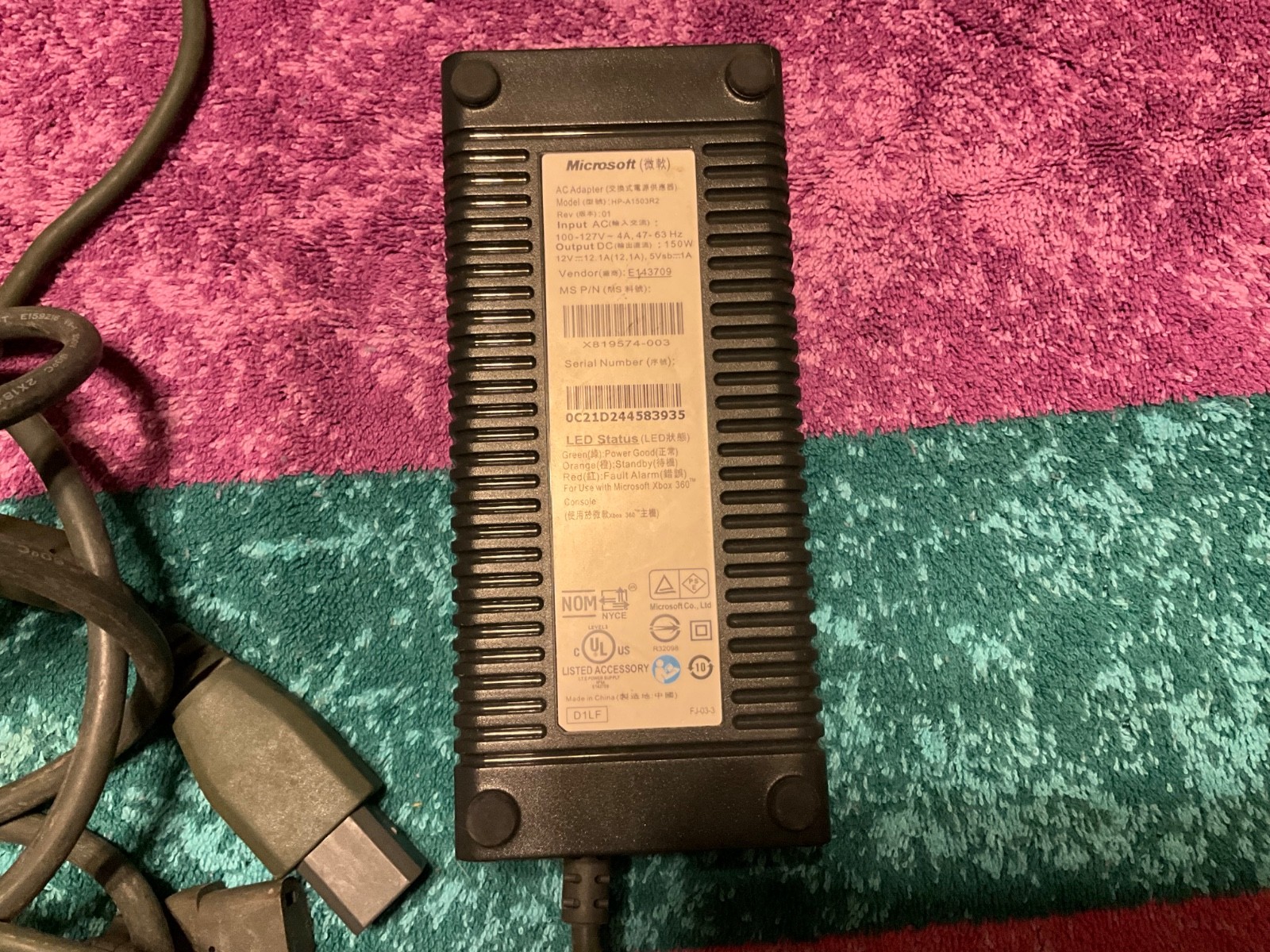 Nintendo Gamecube Xbox 360 AV/AC Adaptor For Parts Or Repair AS IS