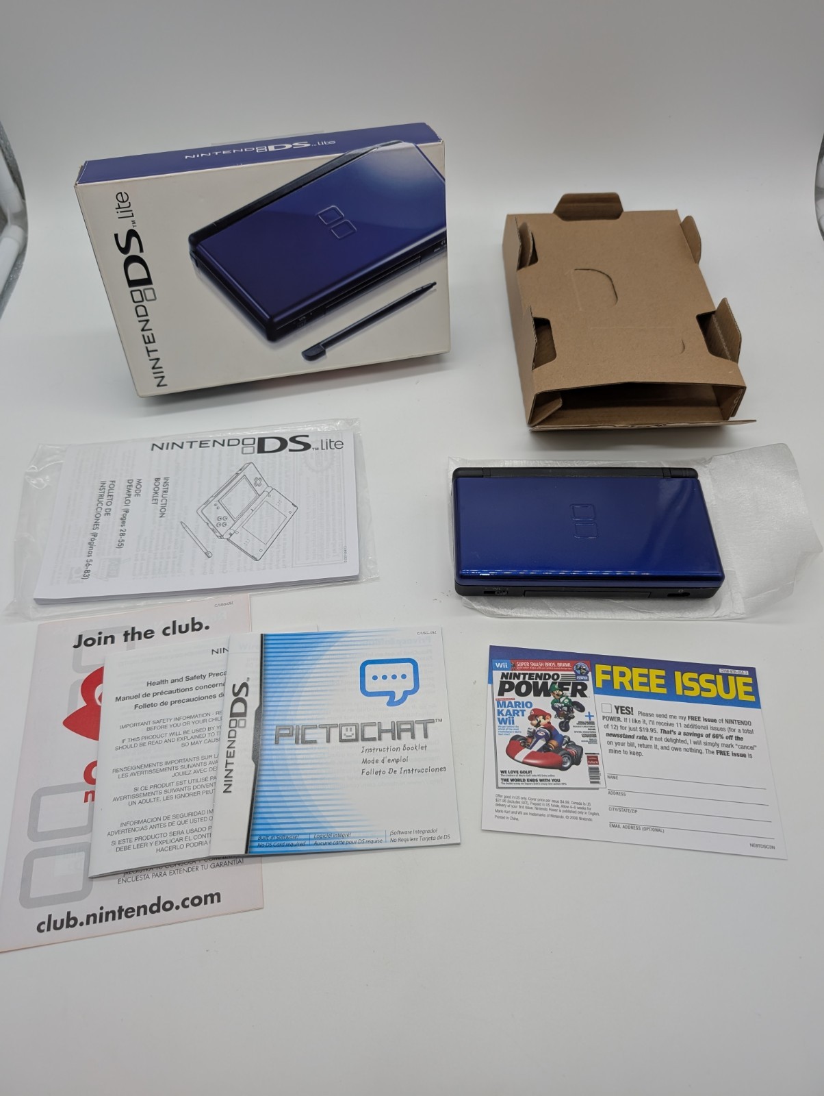 Nintendo DS Lite Handheld System – Cobalt/Black, Complete In Box CIB