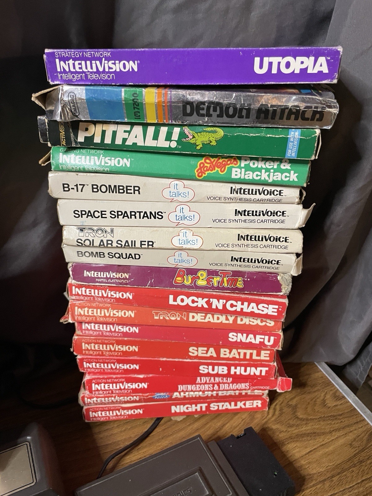 Intellivision Game Console Composite Mod + 32 CIB Games, Multicart, Intellivoice