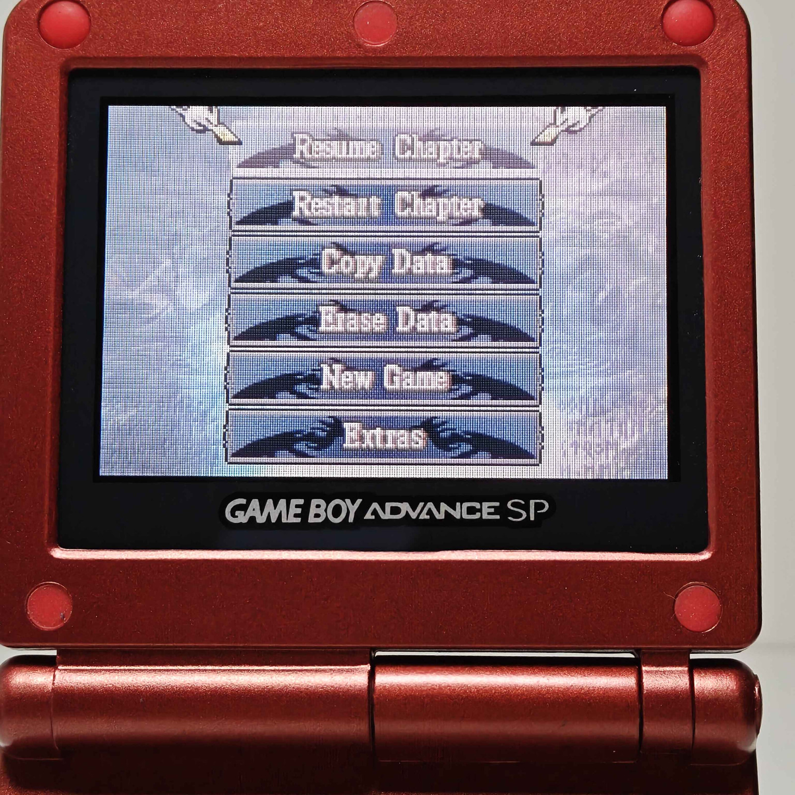 Nintendo Game Boy Advance GBA SP – Flame Red AGS-101 Restored Brighter Ruby Red
