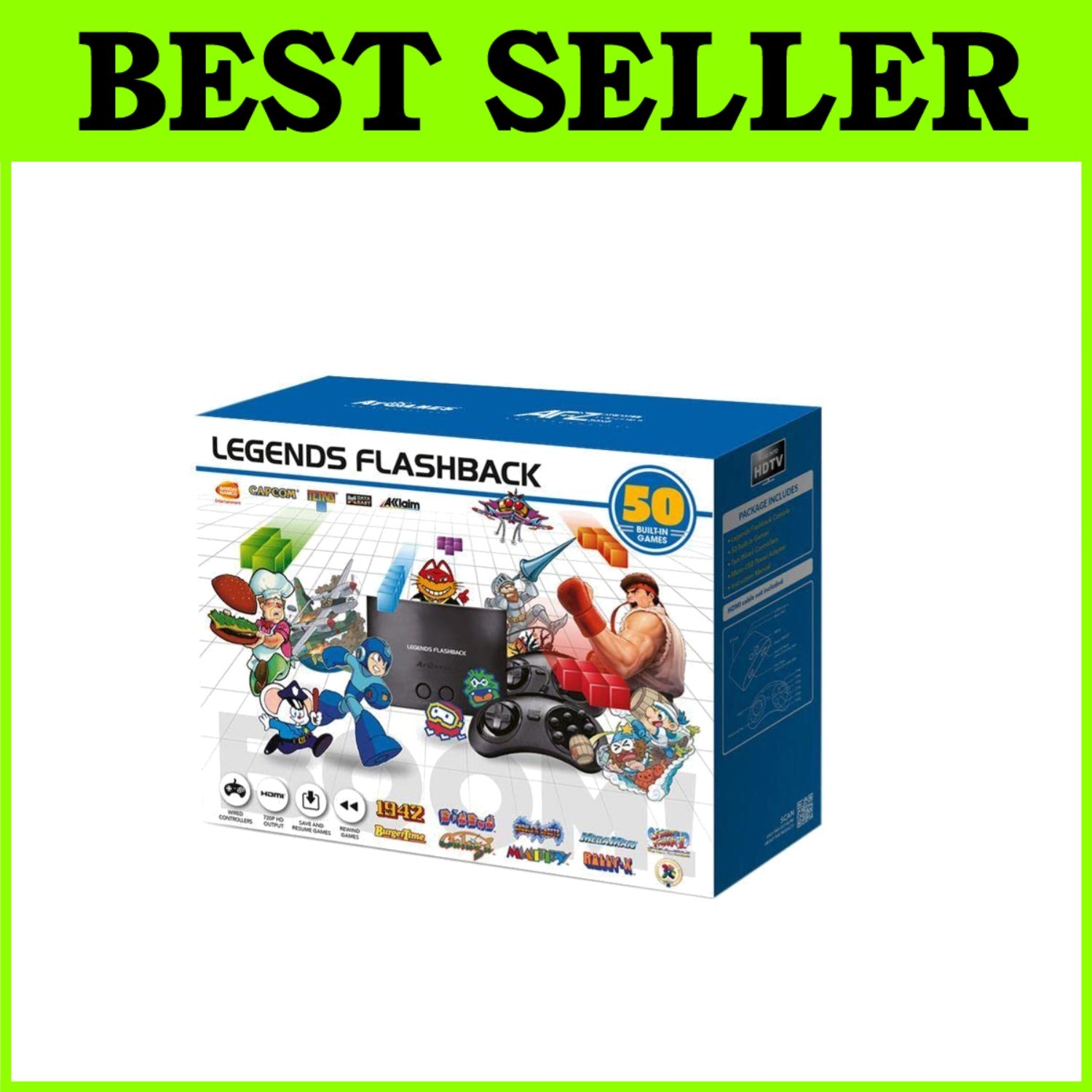 Classic Games Console with Wired Controllers