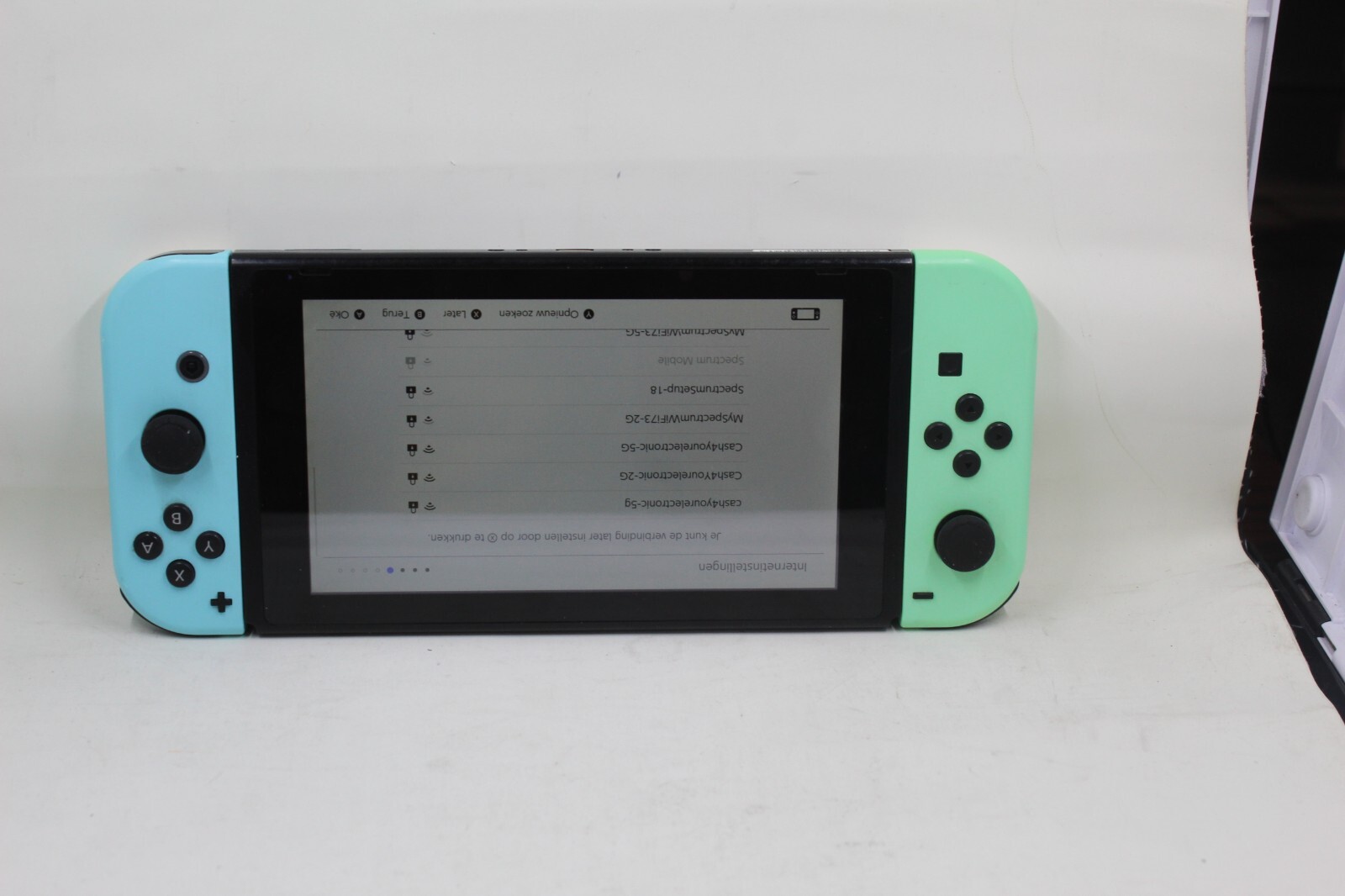 Nintendo Switch V1 Console Yellow Blue JoyCons +128GB SD No Charger