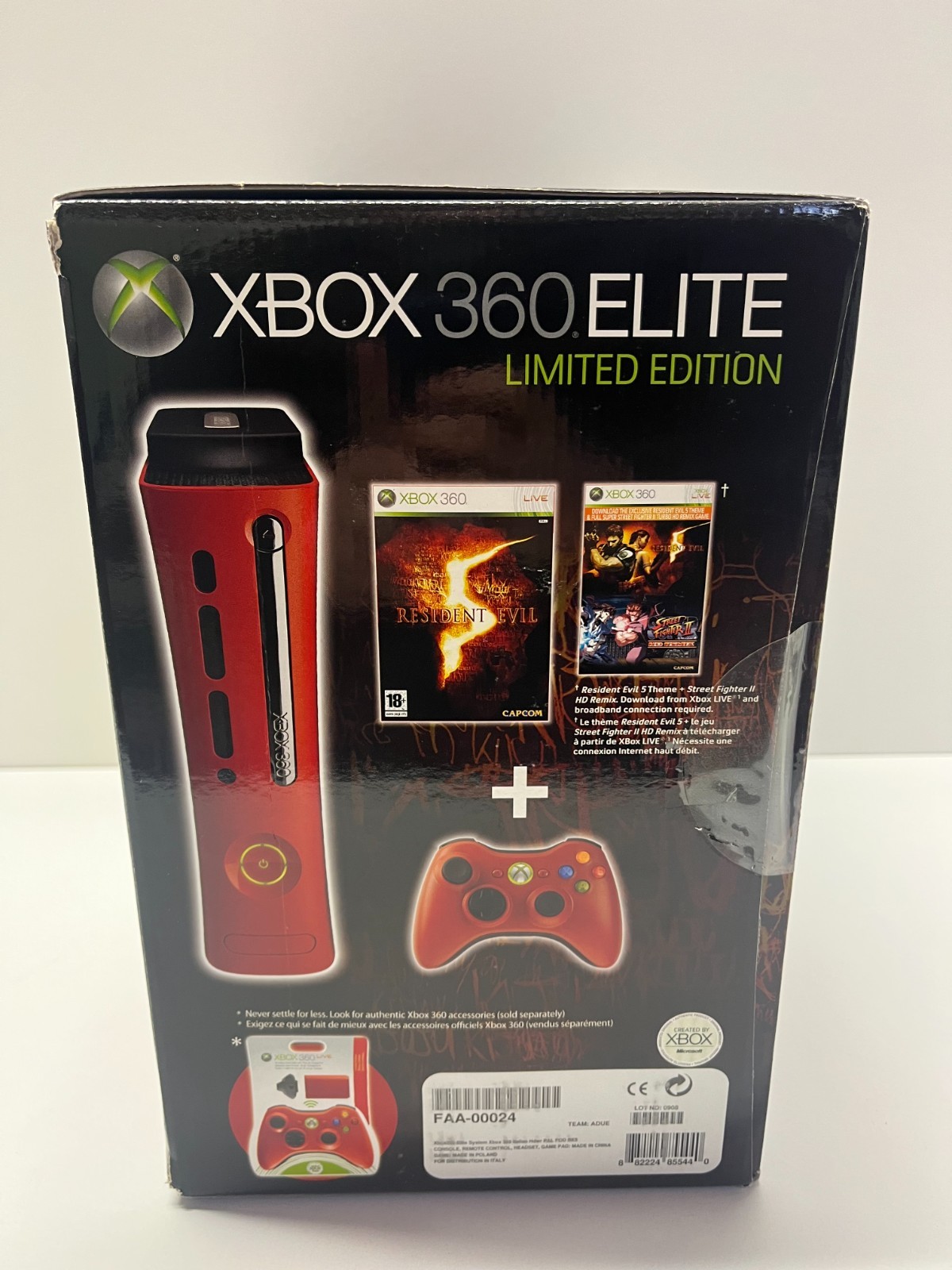 MICROSOFT XBOX 360 ELITE RESIDENT EVIL 5 EDITION 120GB RED CONSOLE NEW SEALED