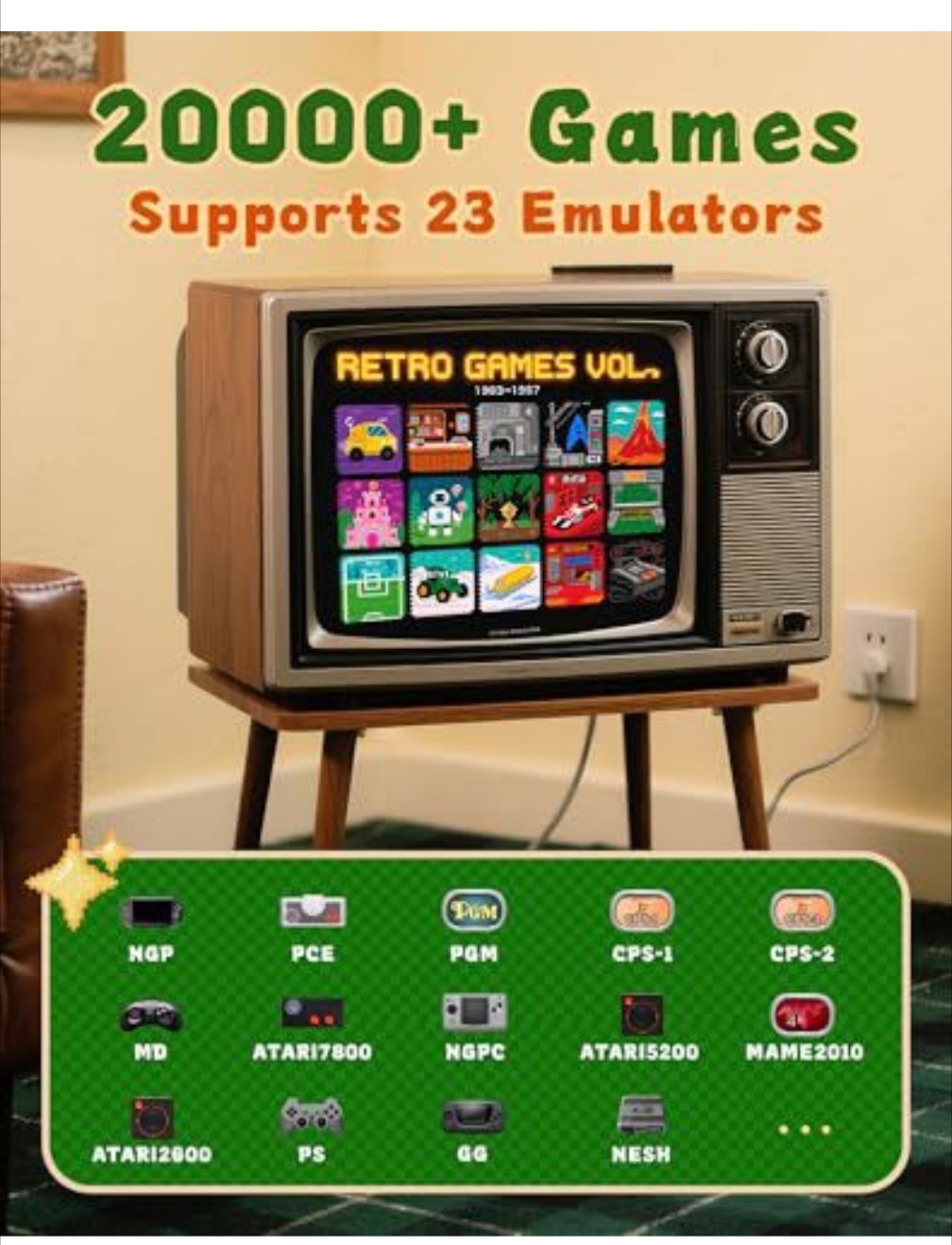 Retro Libreelec Gaming System With 2 Wireless Controllers Emulates Up To PSP PS1