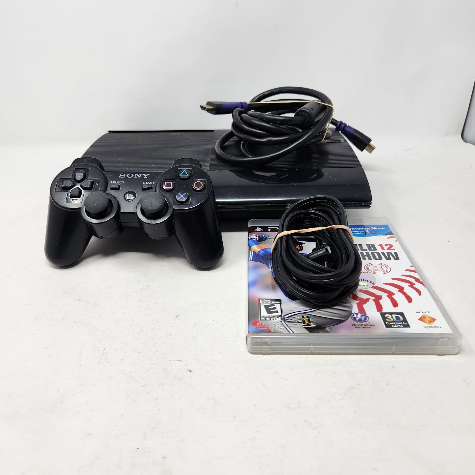 Sony Playstation 3 PS3 Super Slim Console Controller Tested Working CECH-4001c