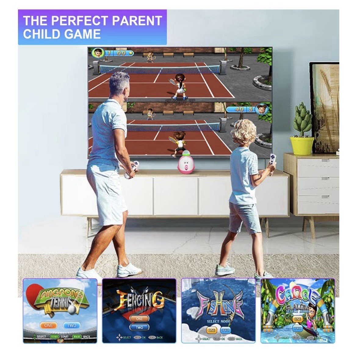 TV Game Console with 100+ Games, 2 Wireless Controllers, HDMI Plug & Play – I…