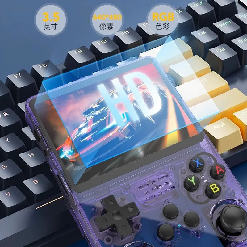 R36S Retro Handheld Game Console Linux System 3.5-inch IPS Screen Video Pl