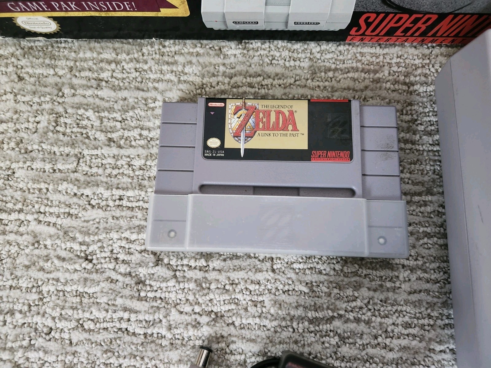 Super Nintendo SNES Console System Zelda: A Link To The Past Bundle CIB RARE
