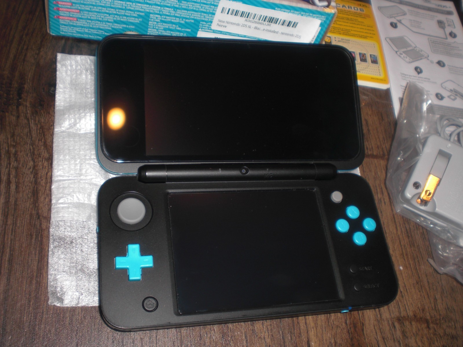 Nintendo New 2DS 3DS XL Console COMPLETE Black Blue Plays 3DS DS 2DS System CIB