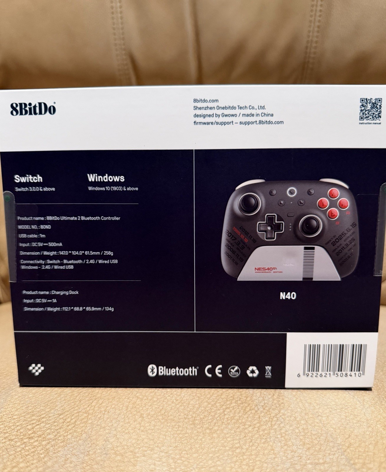 8 Bitdo Ultimate 2 Bluetooth – Nintendo 40th LE Controller With 8bit bot! RARE!