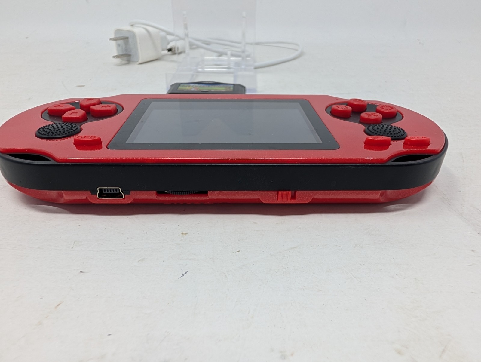 TaddToy Red 16 Bit Handheld Game Console – Hundreds of Preloaded Games, Baseball