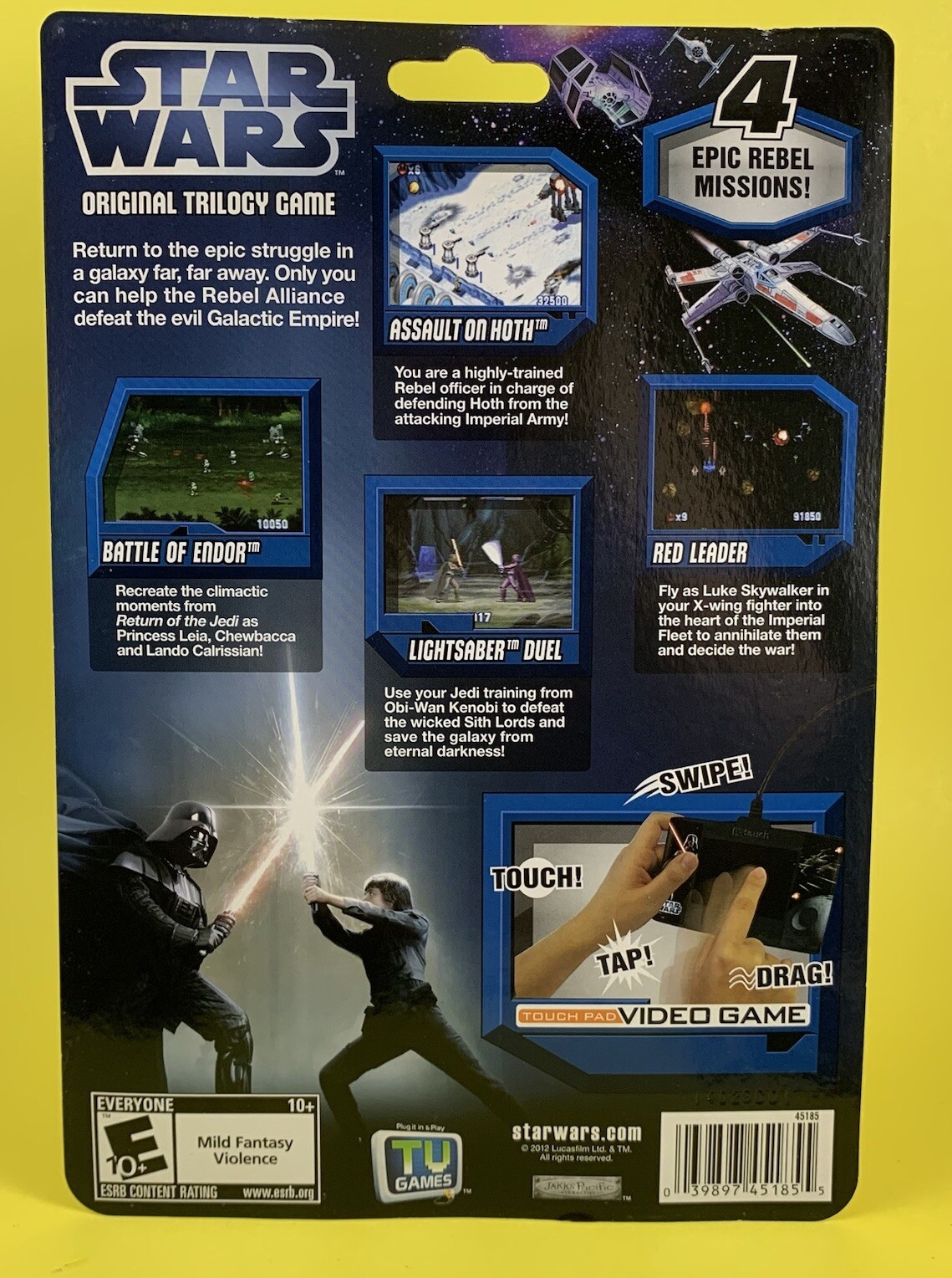 STAR WARS TOUCH PAD PLUG N AND PLAY TV THE ORIGINAL TRILOGY VIDEO GAME
