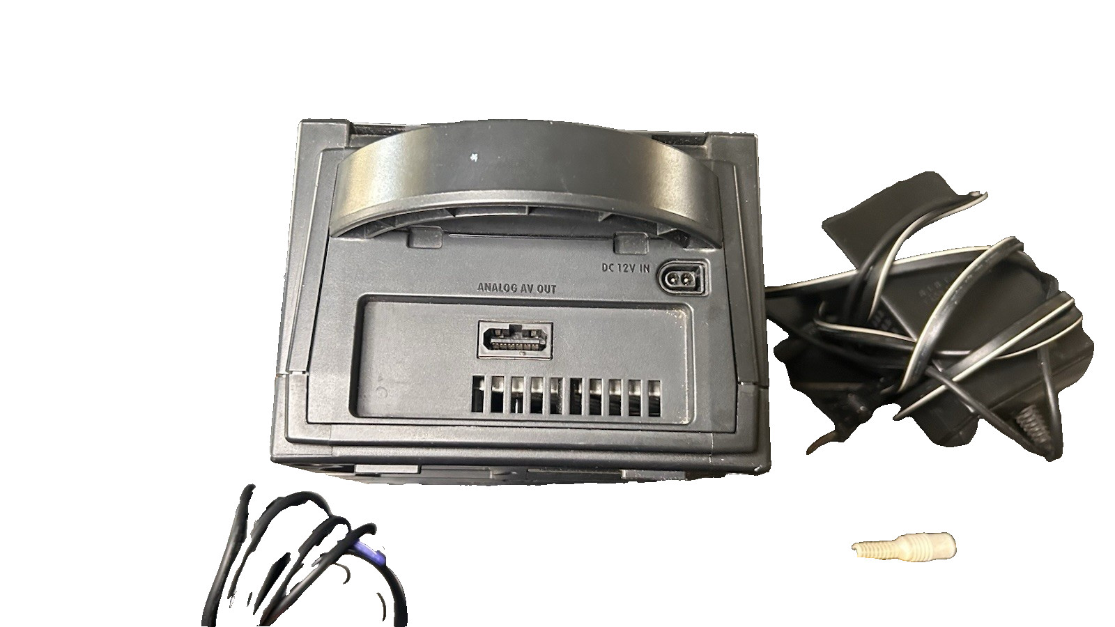 Nintendo GameCube Console Black DOL-101 OEM Controller Cables Bundle Tested