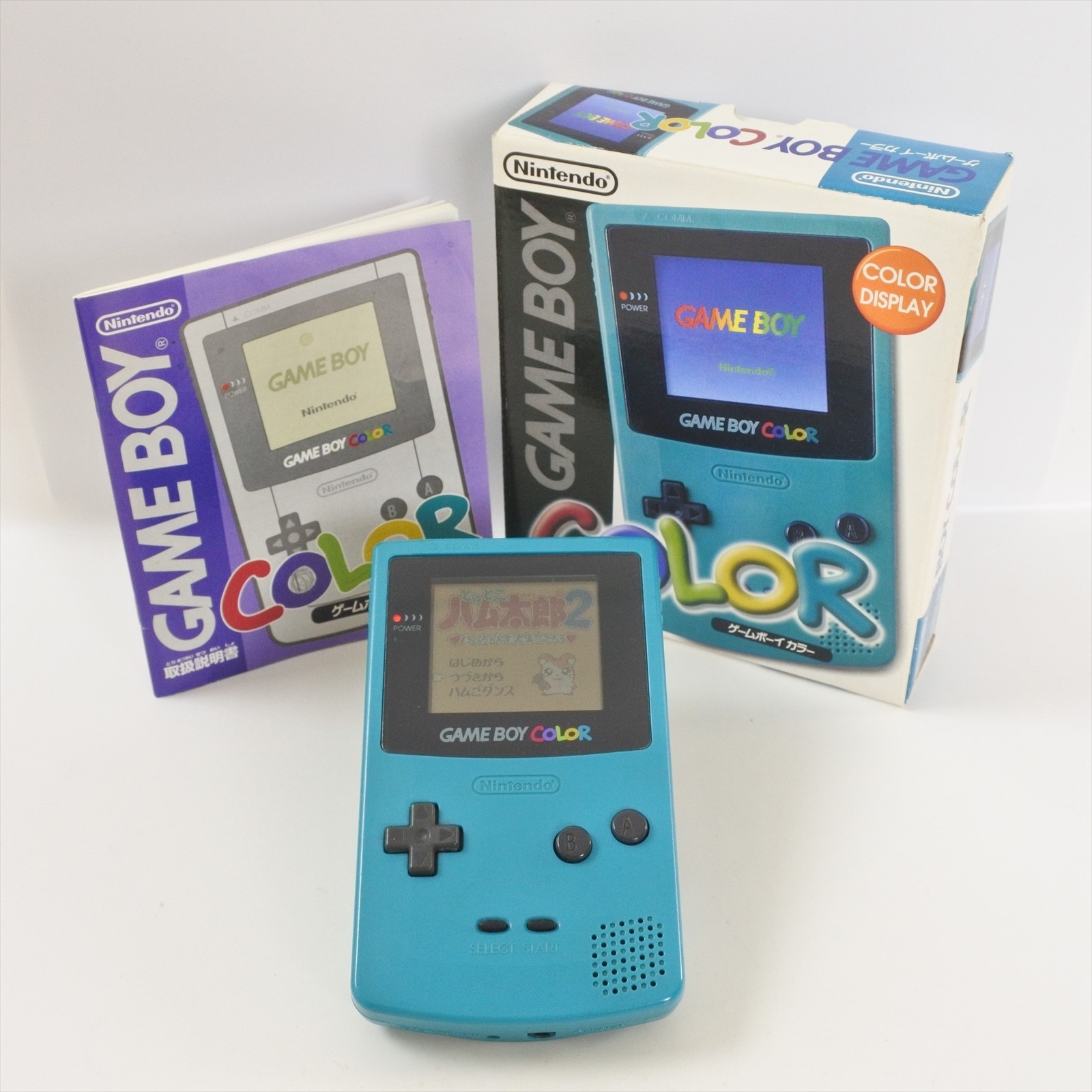 Gameboy Color Console BLUE CGB-001 Boxed Nintendo C17106642 made in JAPAN gb