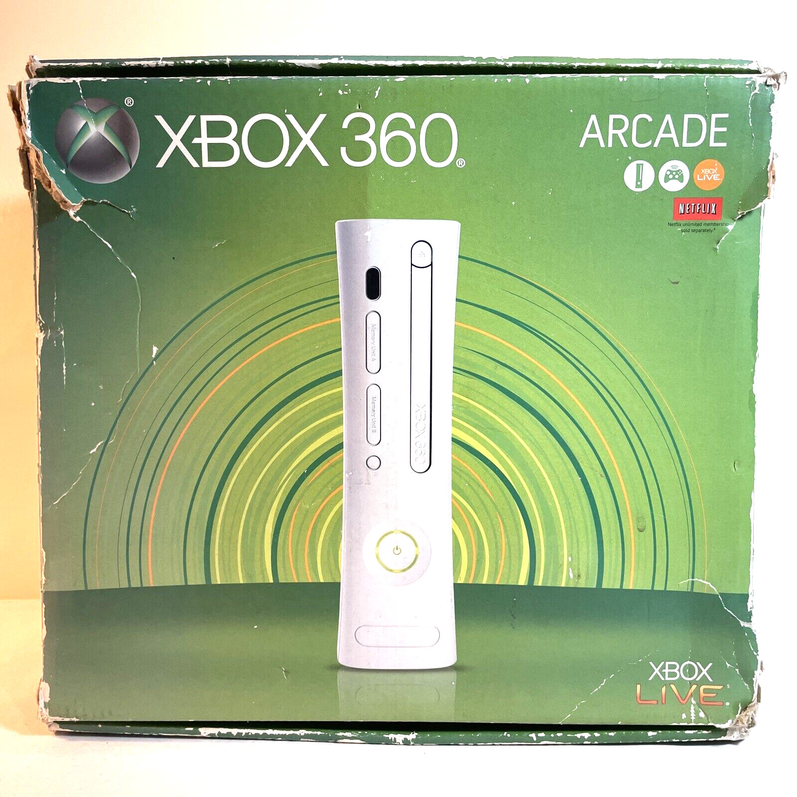 XBOX 360 ARCADE CONSOLE w/ Box, Hookups +12 Games – Tested Works *READ*