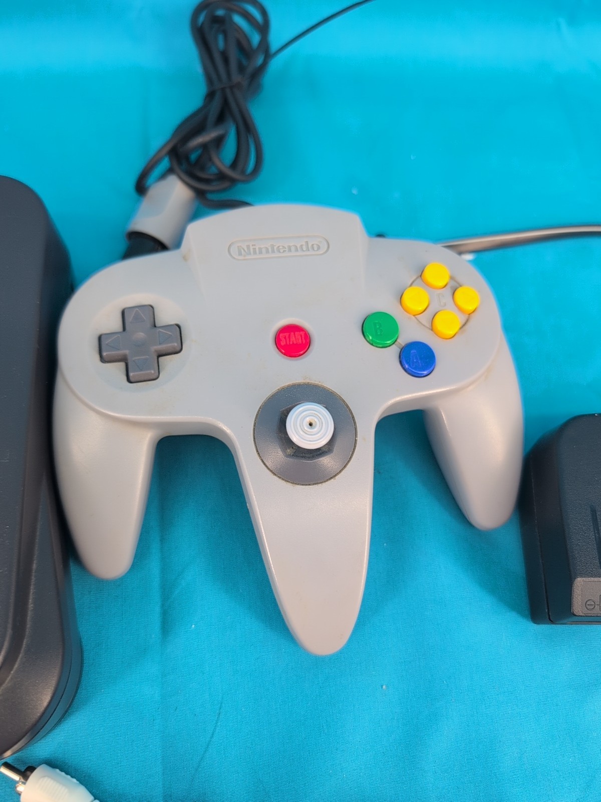 Nintendo 64 N64 Console Wires Controller Memory Card tested/works. See Photos