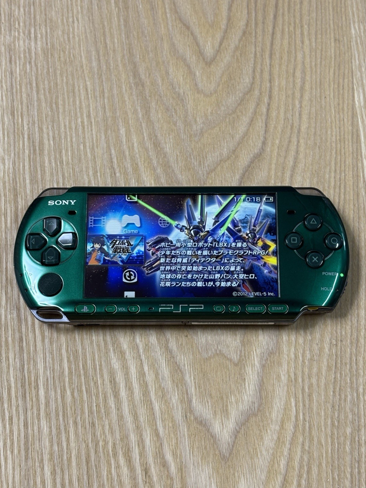 PSP 3000 Spirited Green Console Boxed Complete Tested Working