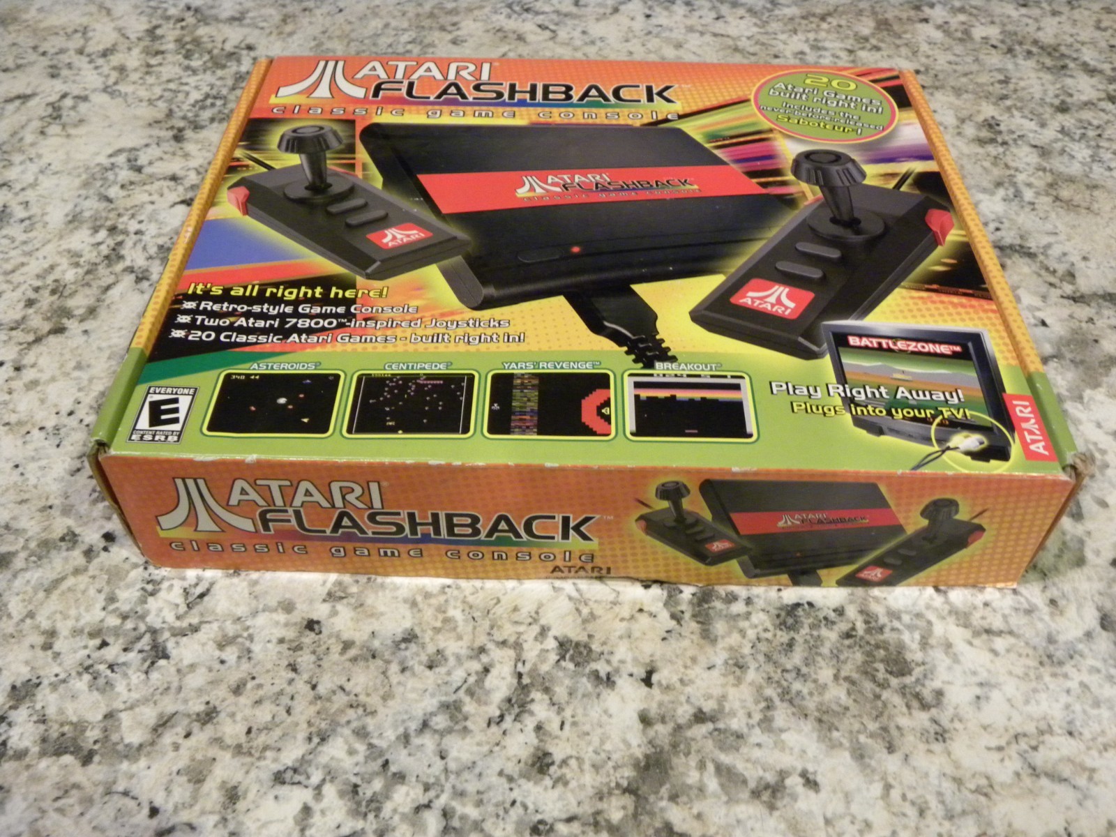 Atari Flashback Console with 20 Built-In Games, 2 Joysticks, AV Cable / OPEN BOX