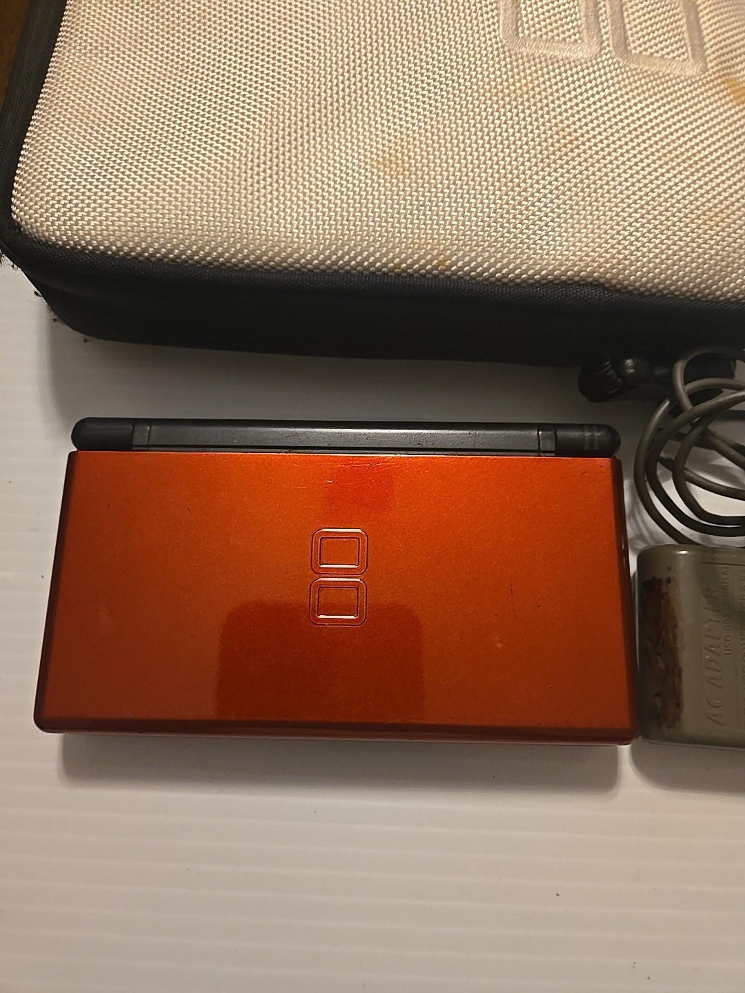 Nintendo DS Lite Crimson Handheld System – Red/Black, Case, Charger