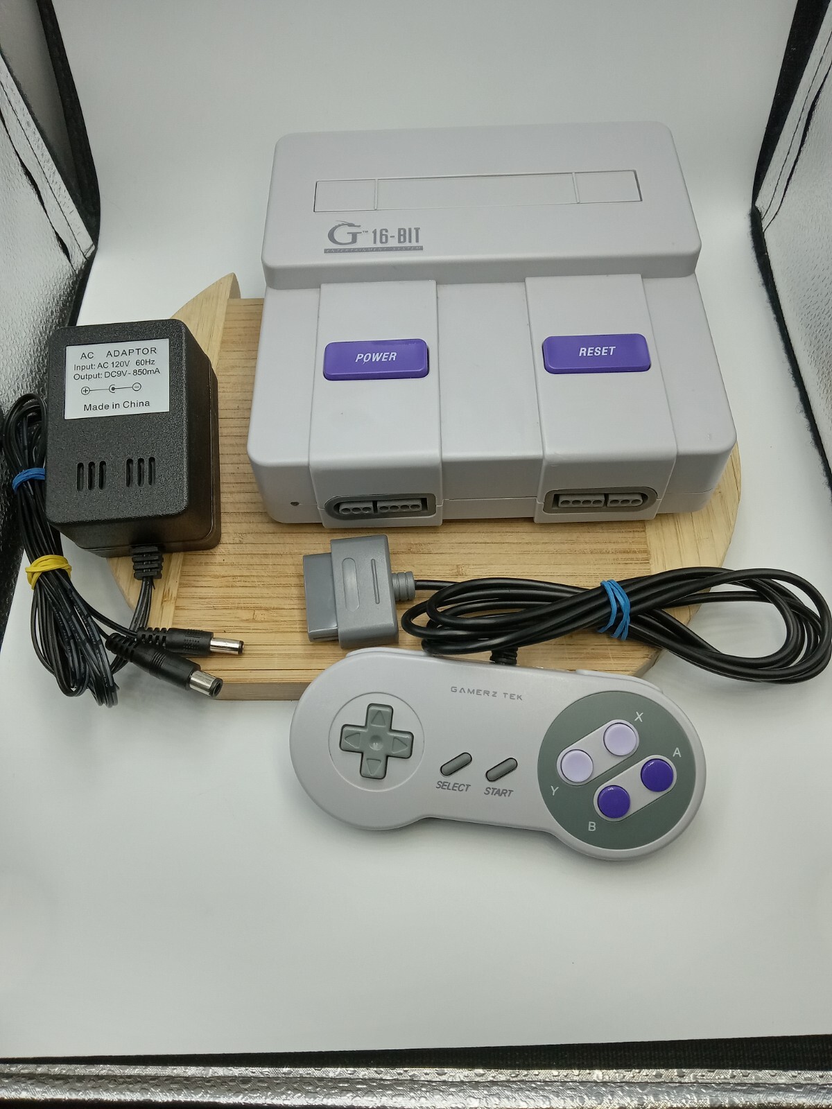 Gamerz Tek 16-Bit PARTS ONLY Entertainment System Console Without Colors No Work