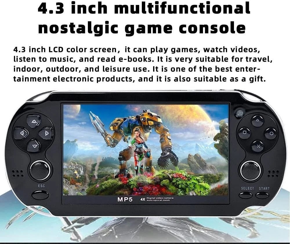 Retro Handheld Gaming Device – 4.3″ Screen, 8GB, Dual Joystick
