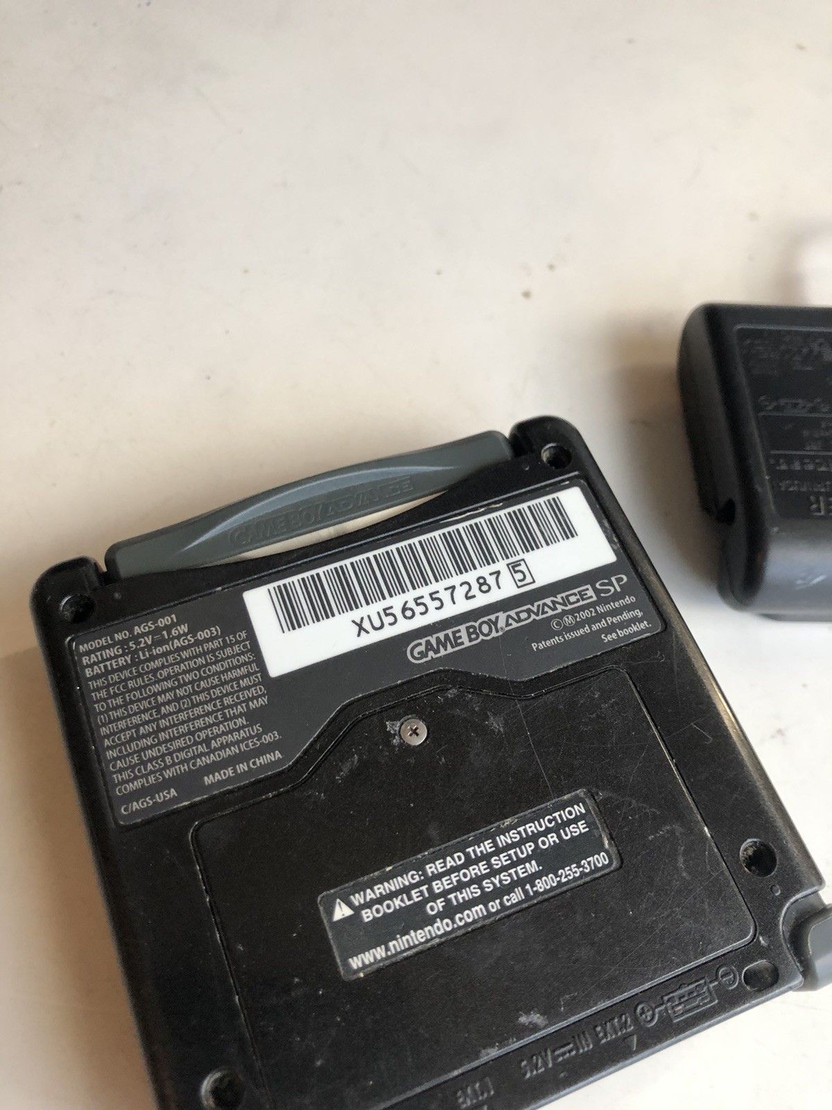 NINTENDO GAME BOY ADVANCE SP AGS-001 BLACK HANDHELD CONSOLE – TESTED