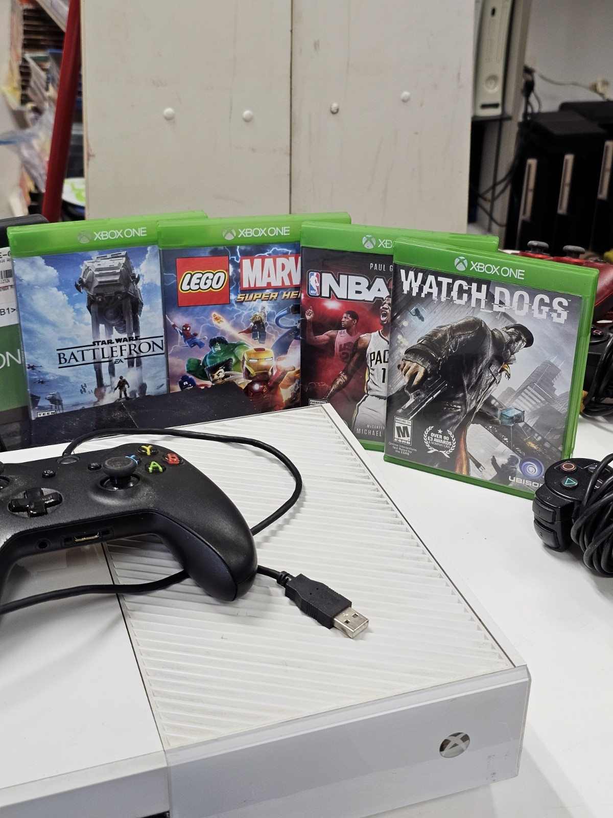 Microsoft Xbox One White Bundle Set 500GB W/ Games & Controller All TESTED Works