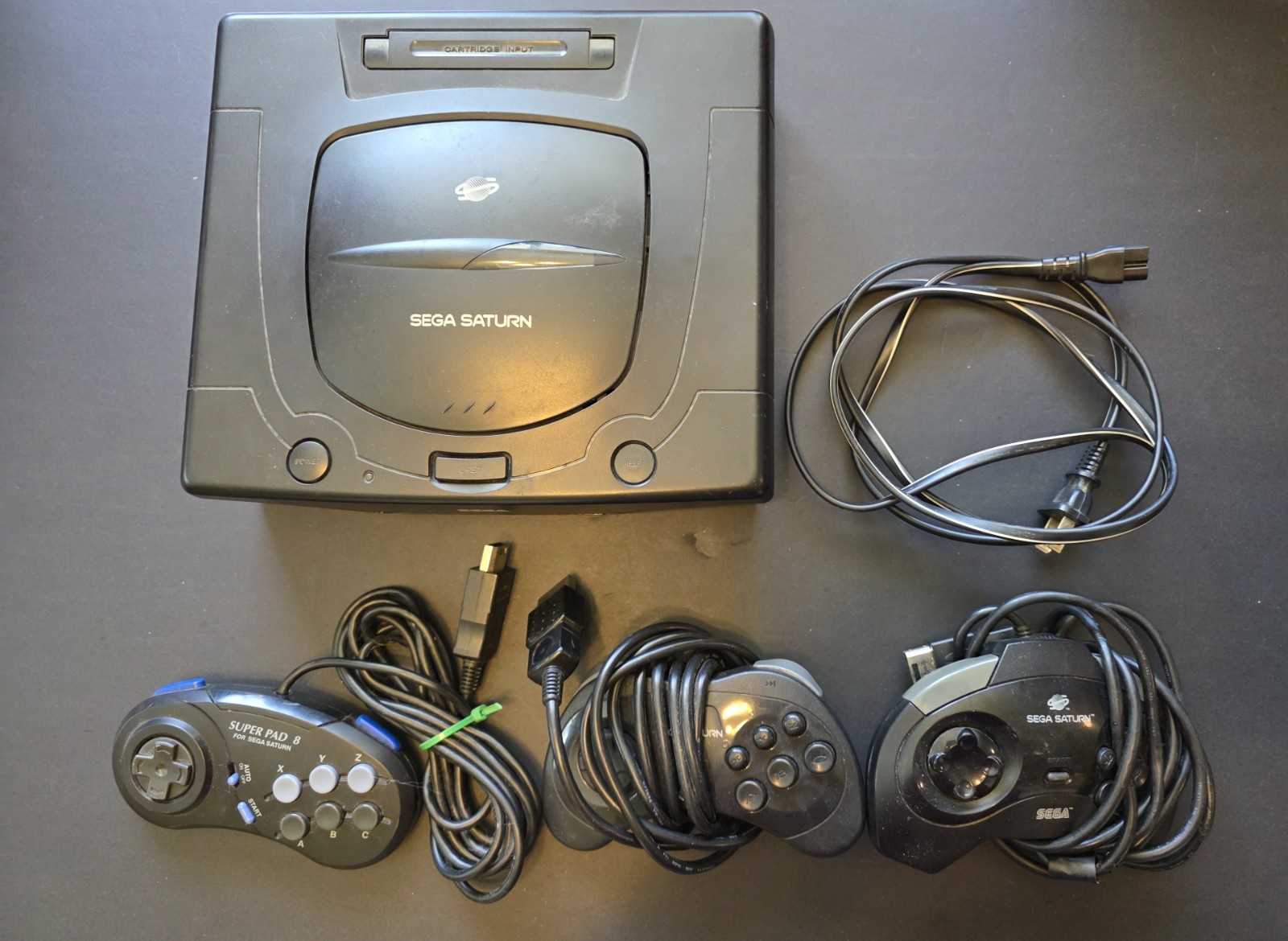 Sega Saturn Console w/ 3 Controllers & Power Cord Untested AS-IS
