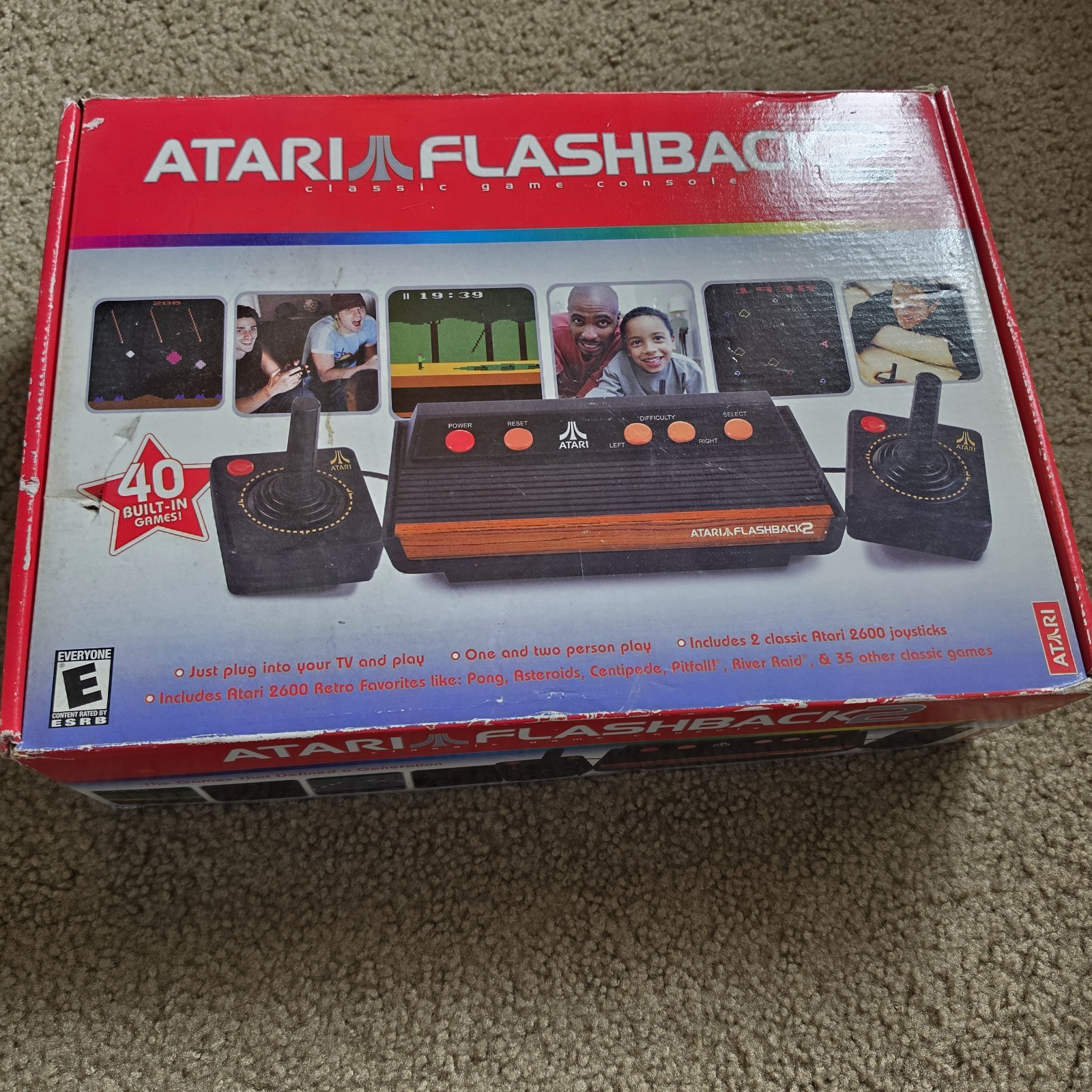 Atari Flashback 7 Classic Console 101 Built-In Games w/ 2 Joysticks Tested