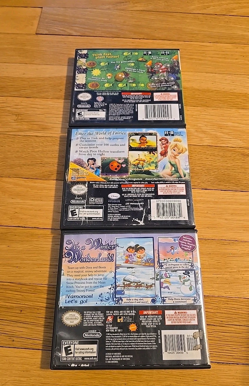 Nintendo DSi Black Handheld System Zelda Lego Plants Vs Zombies Games Cib Clean