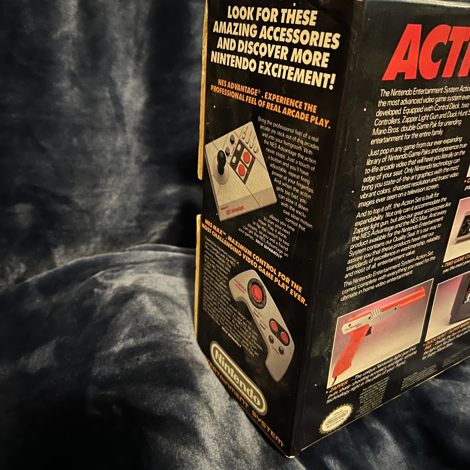 Box Only Vintage Nintendo NES Action Set Home Console – White/Gray Box Only 1987
