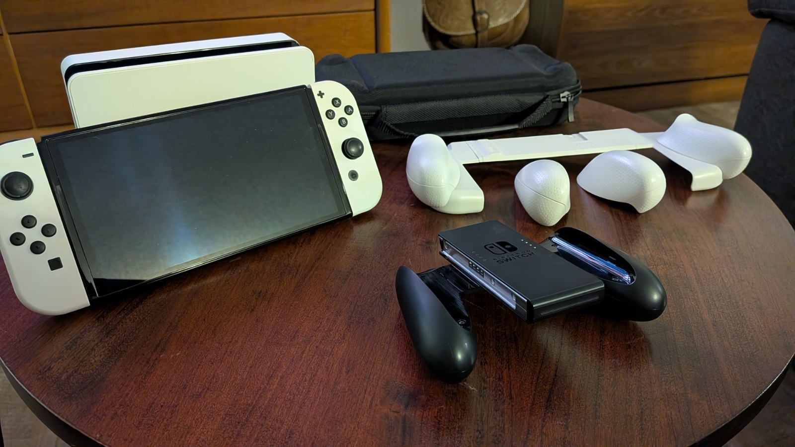 Nintendo Switch OLED Model 64GB + 128GB microSD, White, Plus Accessories